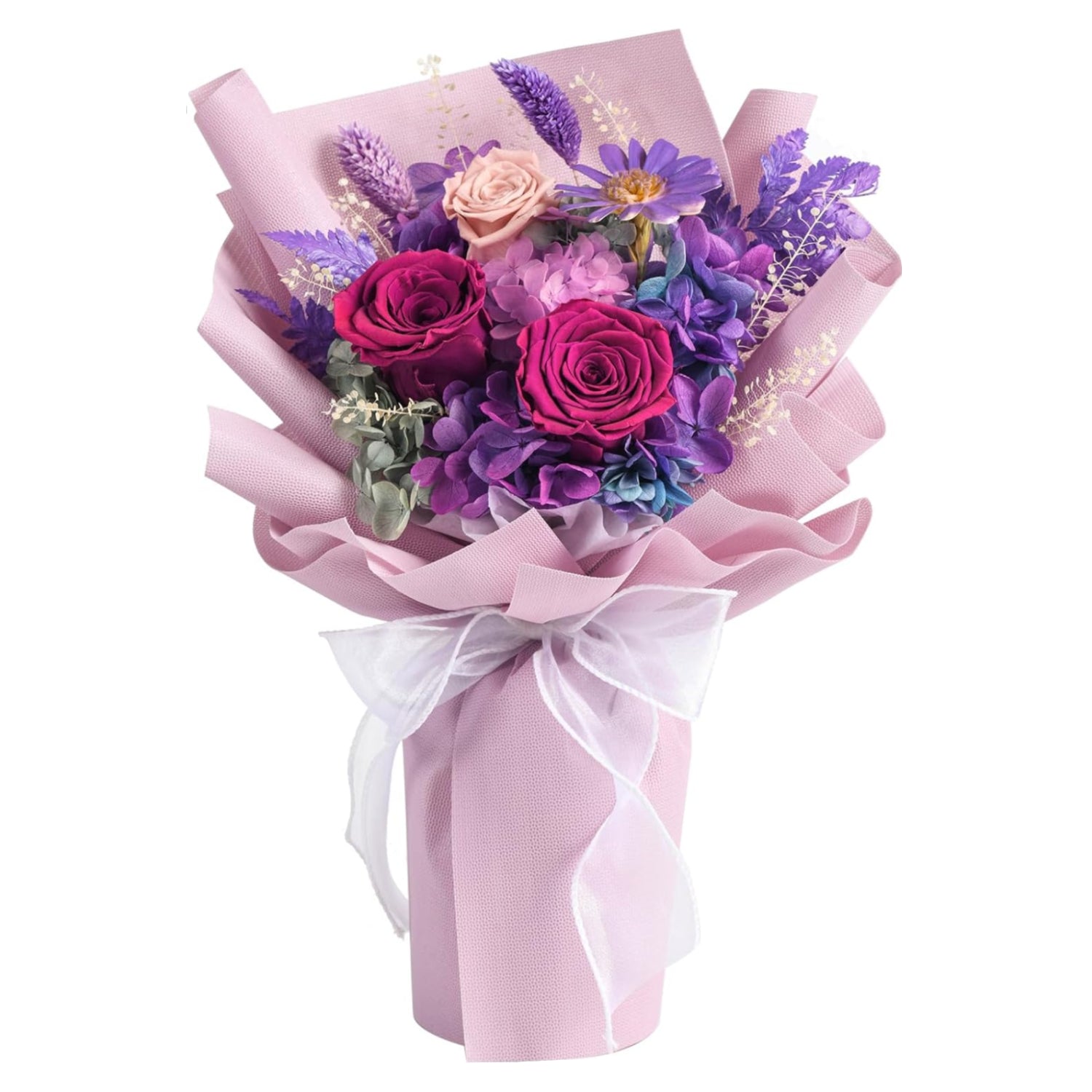 lovenfold Flowers for Delivery,Preserved Flowers Bouquets,Purple Rose Bouquets
