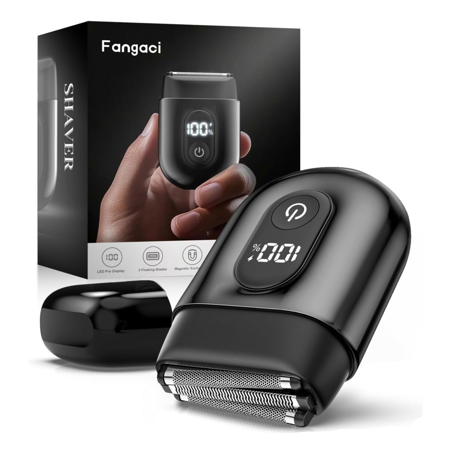 Electric Foil Shavers for Men: Mini Electric Razor with Big LED Display