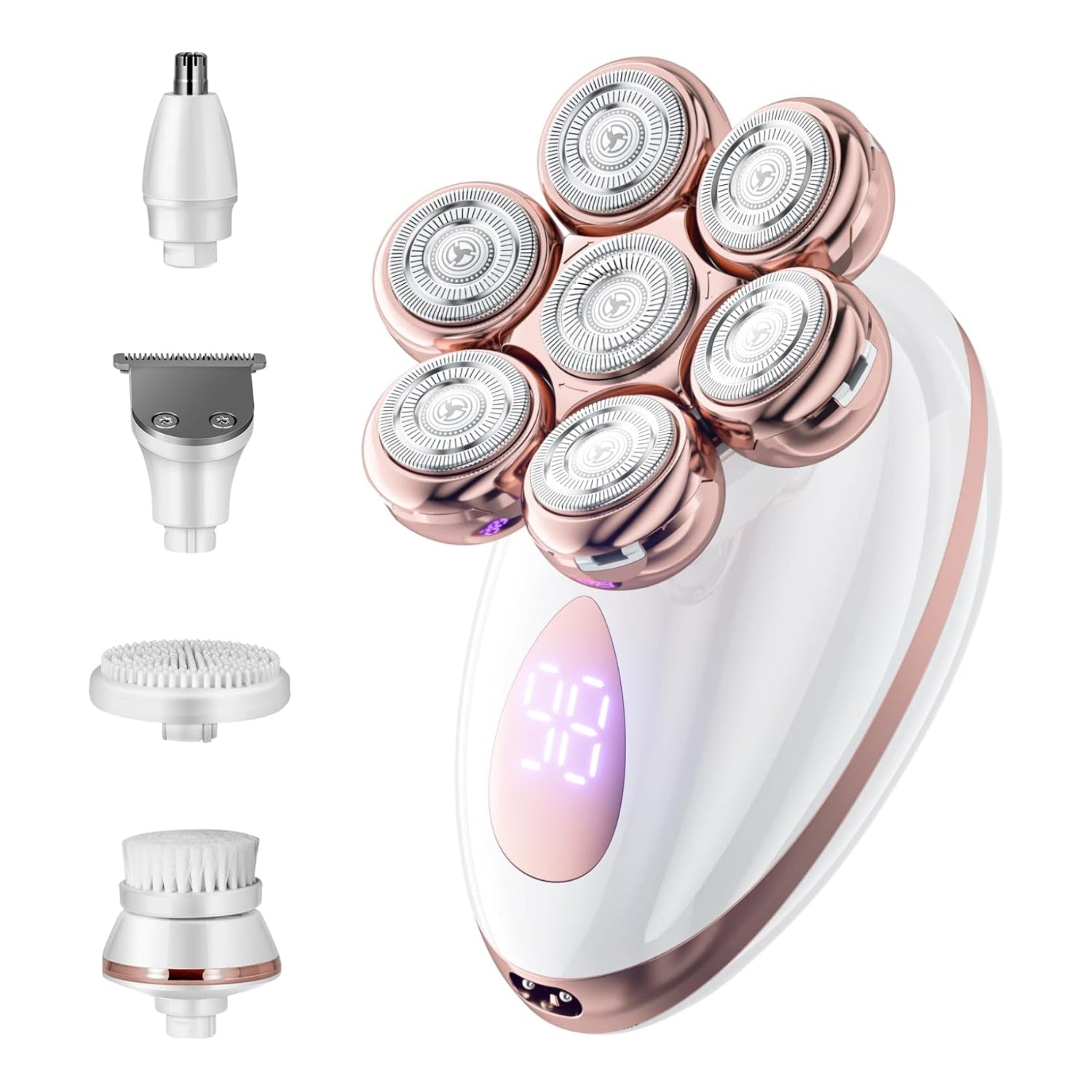 Augrz electric rotary razor for women with a sleek design, suitable for legs, bikini, and underarm hair removal.