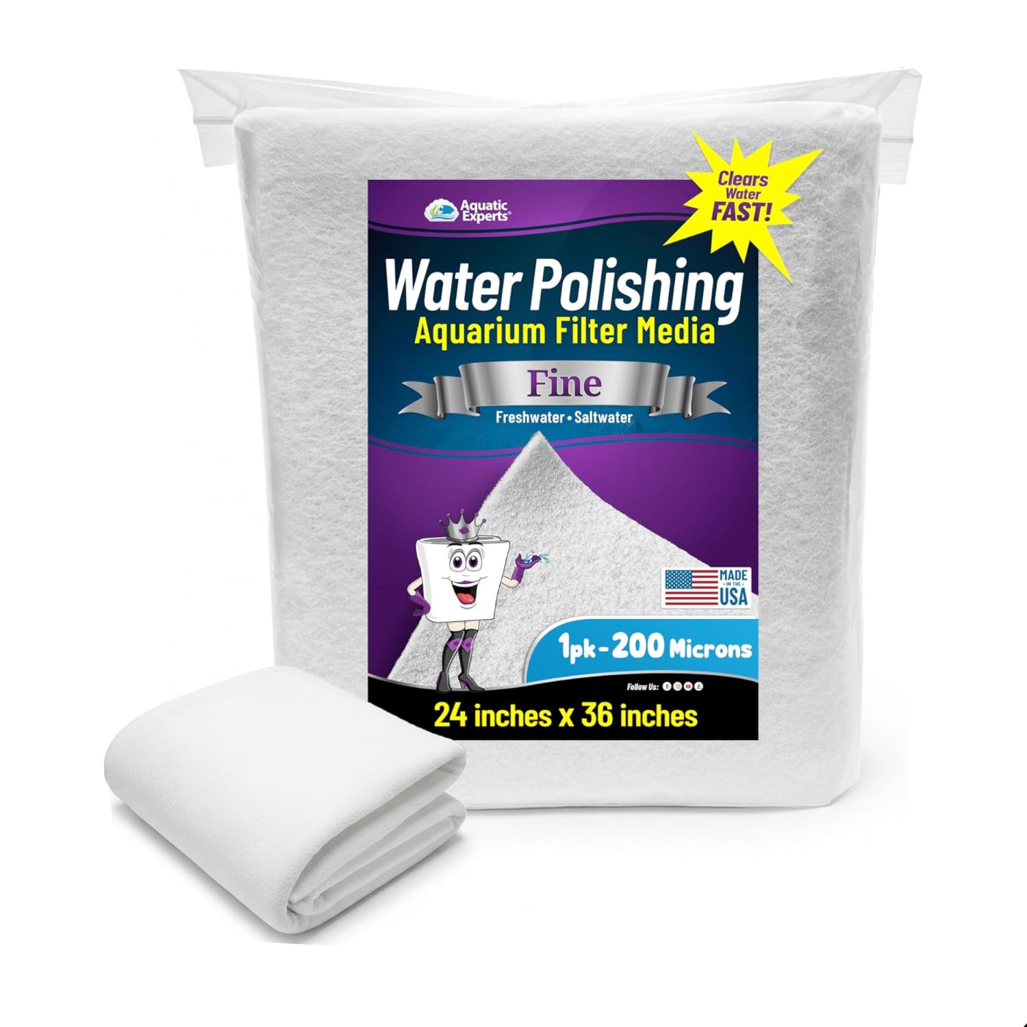 Aquatic Experts Aquarium Polishing Filter Pad, Water Polishing Pad