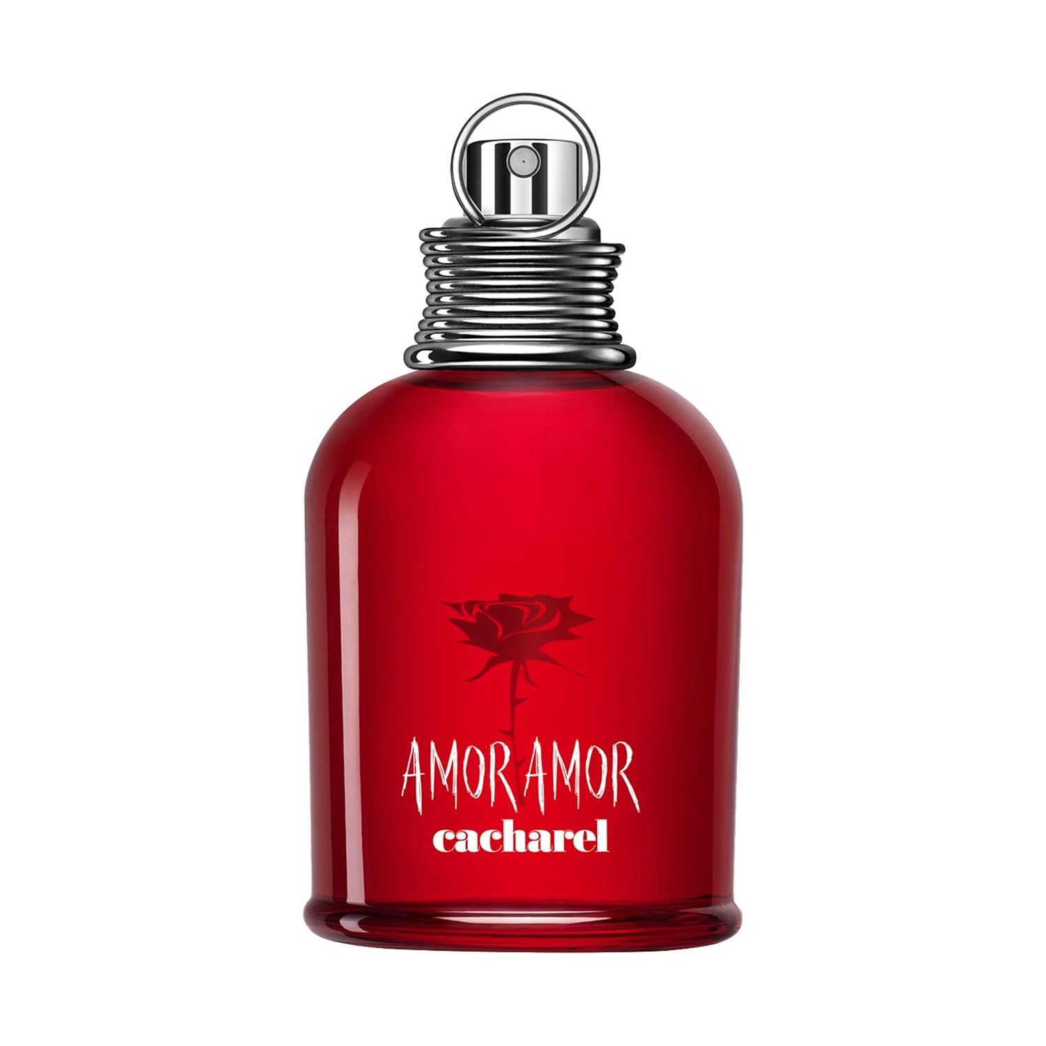 Elefair Cacharel Amor Amor Eau de Toilette for women with fruity and vanilla notes, featuring a sleek perfume bottle and elegant packaging.