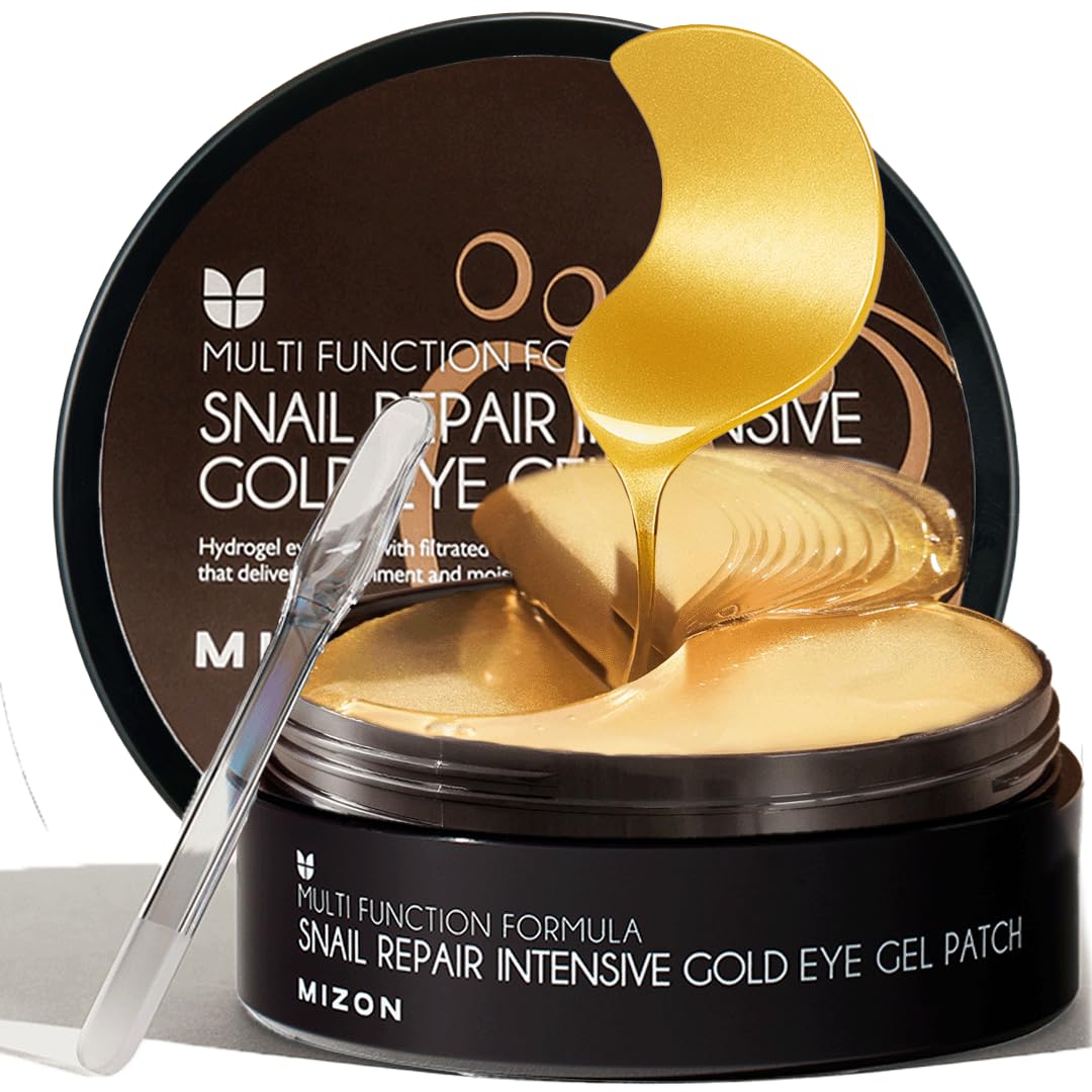 MIZON Under Eye Patches for Puffy Eyes & Dark Circles, 24K Gold & Snail Mucin