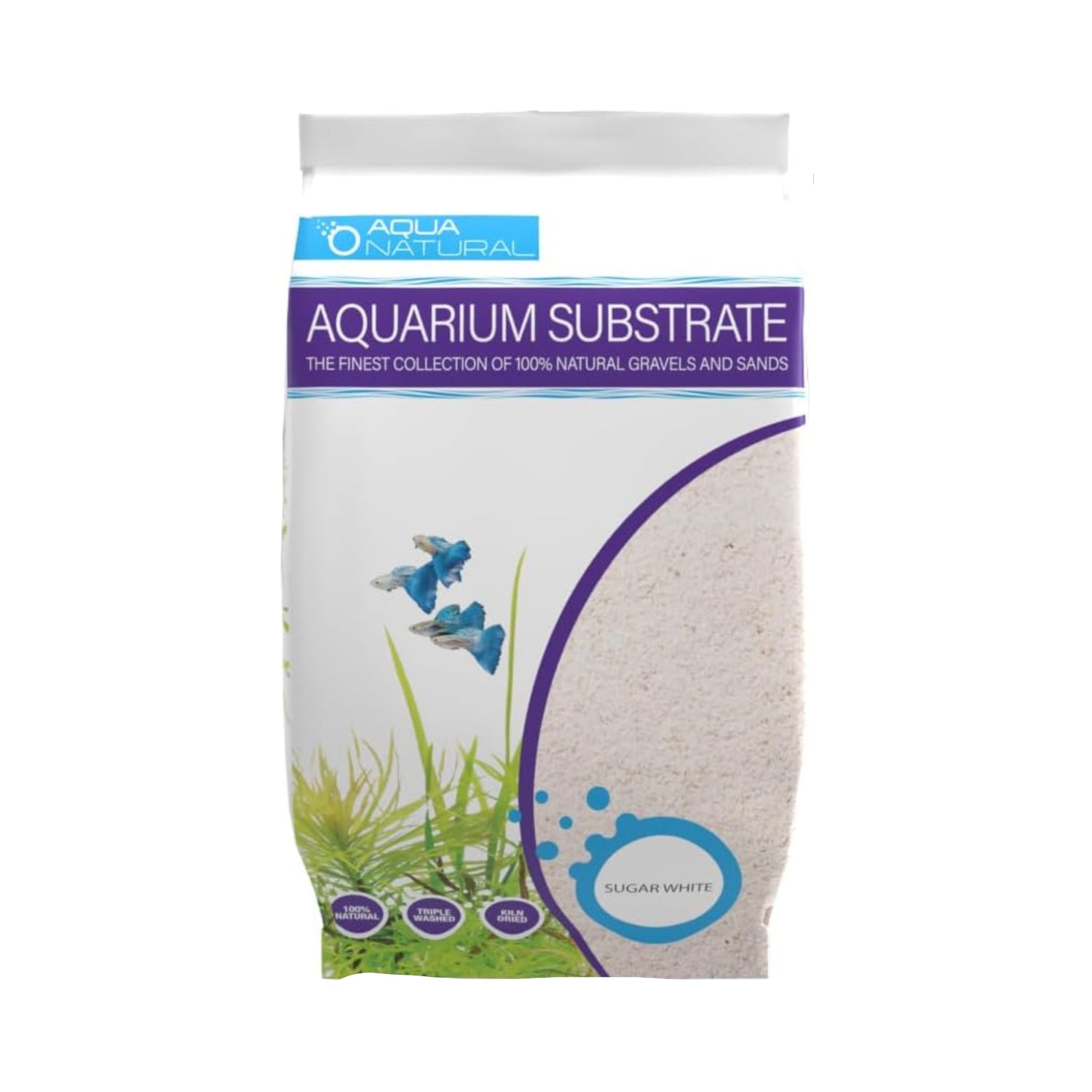 Aqua Natural Sugar White Sand 10lb Substrate for aquascaping, Aquariums, vivariums and terrariums