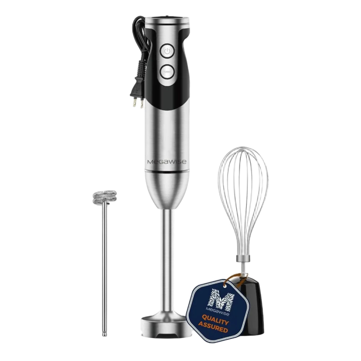MegaWise Pro Titanium Reinforced 3-in-1 Immersion Hand Blender, Powerful Copper