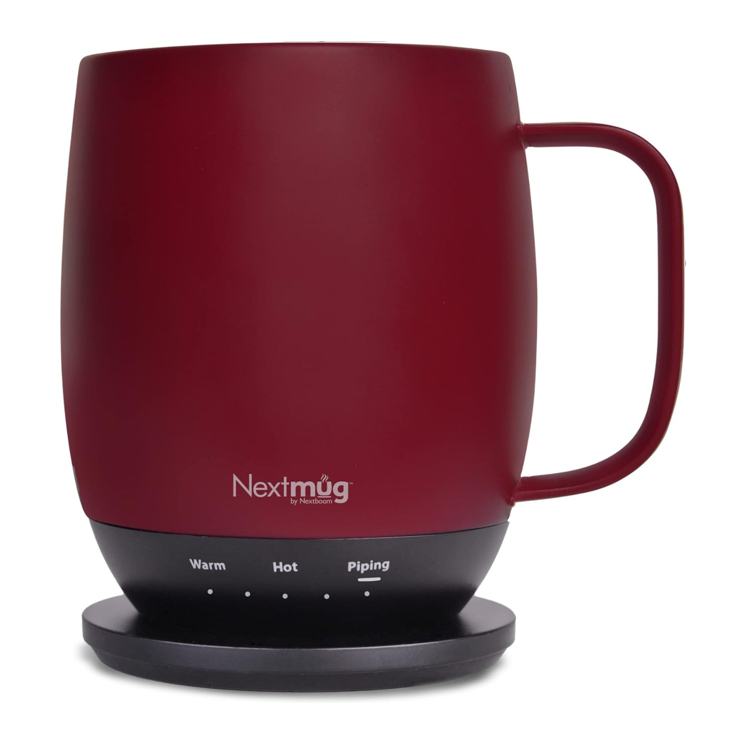 Nextmug - Temperature-Controlled, Self-Heating Coffee Mug (Burgundy - 14 oz.)