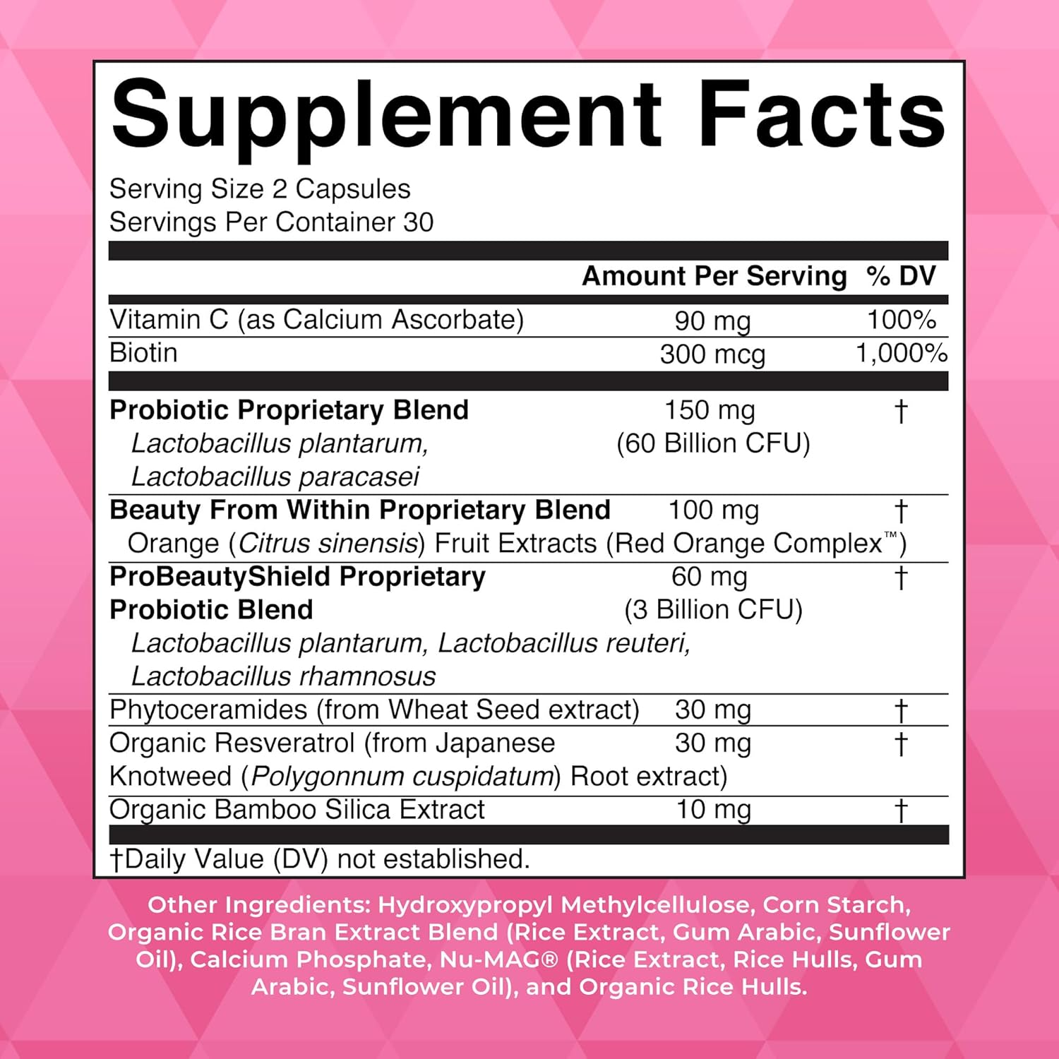 MaryRuth's Probiotic Beauty Capsules in a jar, featuring vegan collagen support and dietary supplement ingredients.