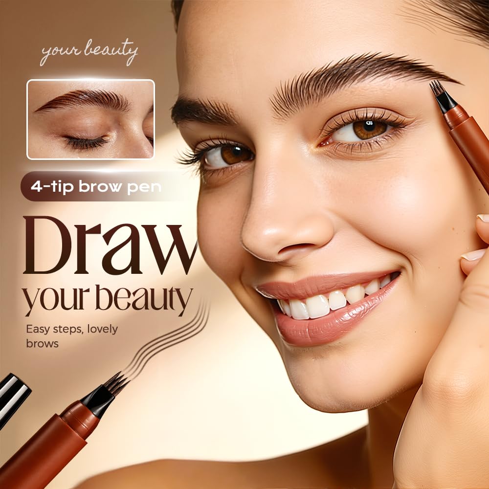 Microblading Eyebrow Pencils, 2026 Upgraded Waterproof 3D Microblading Eyebrow