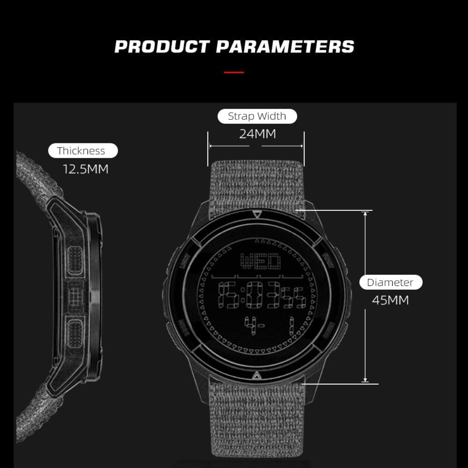NORTH EDGE Military Watch for Men Tactical Survival Watch, Men's Women's Digital