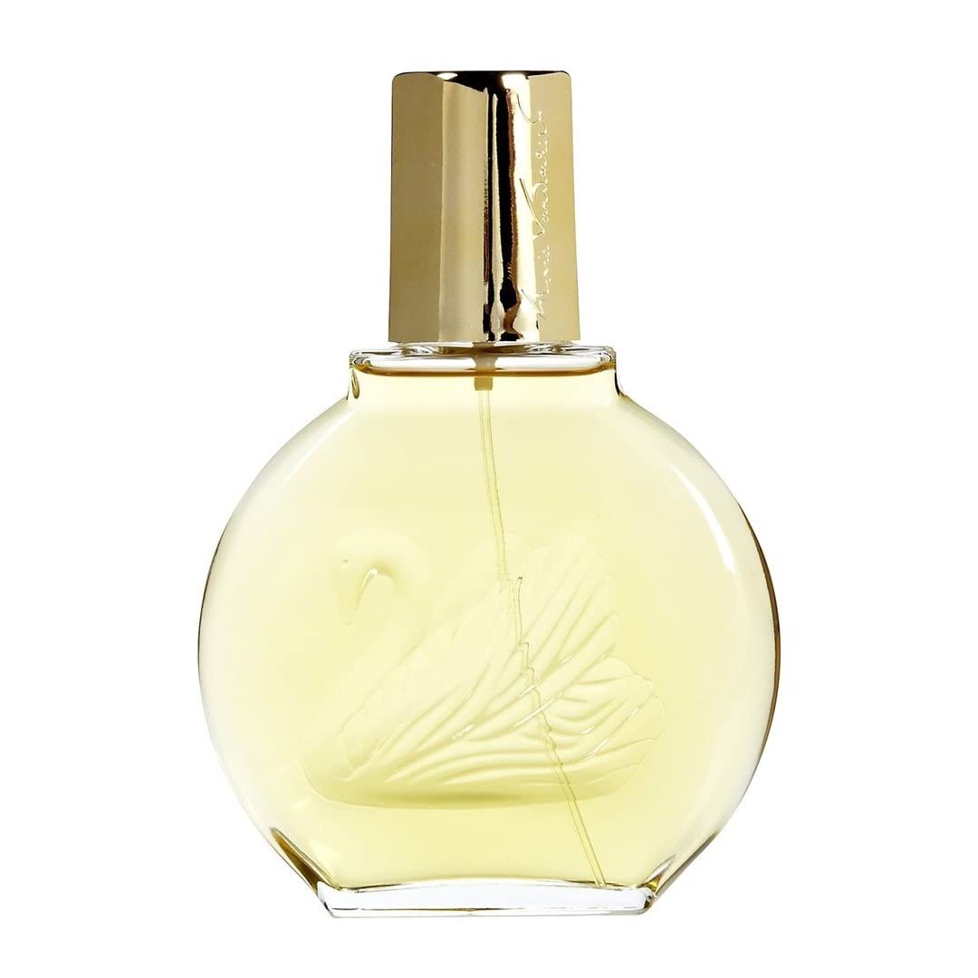 Gloria Vanderbilt Eau de Toilette Spray bottle, 3.38 fl oz, with elegant packaging and floral design.