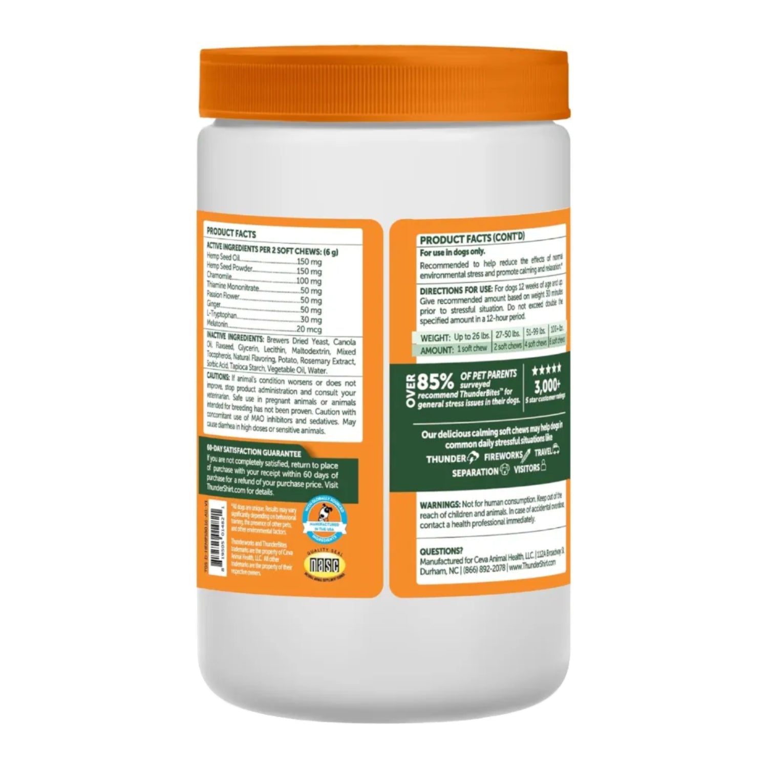 ThunderWunders Hemp Dog Calming Chews | Vet Recommended for Situational