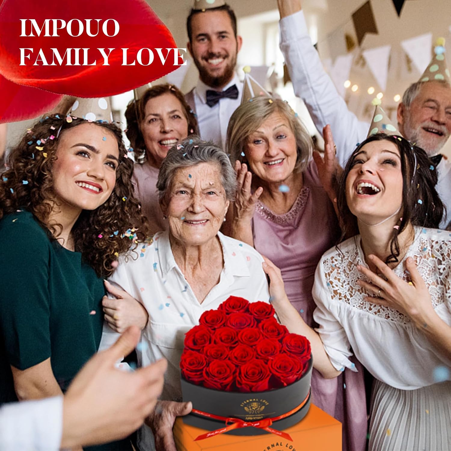 16-Piece Preserved Rose Birthday Gifts for Women, Eternal Rose Preserved Flowers