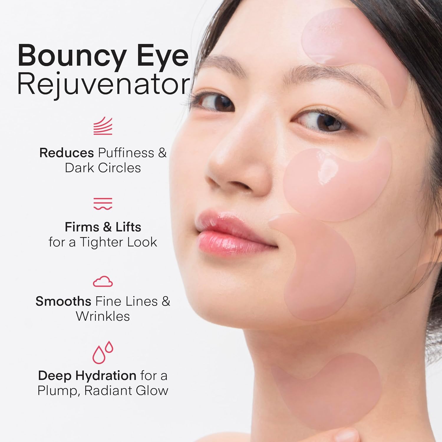 TEREZ & HONOR Peptide Collagen Under Eye Patches - 60 Korean Firming, Glowing