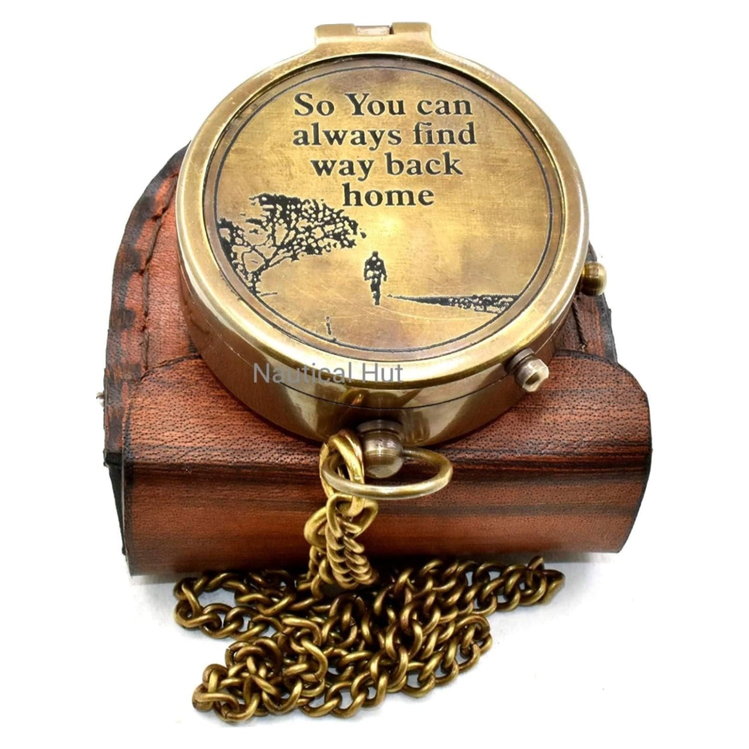 Military Compass for Hiking and Survival- Waterproof Brass Nautical Pocket Compass