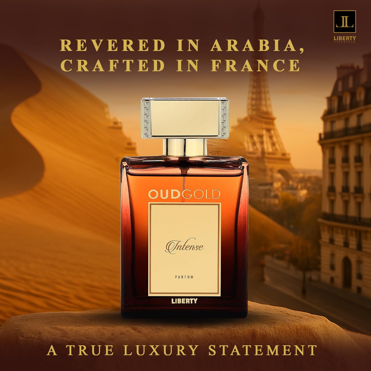 Liberty Luxury OudGold Intense French Parfum for Men – Woody Fragrance