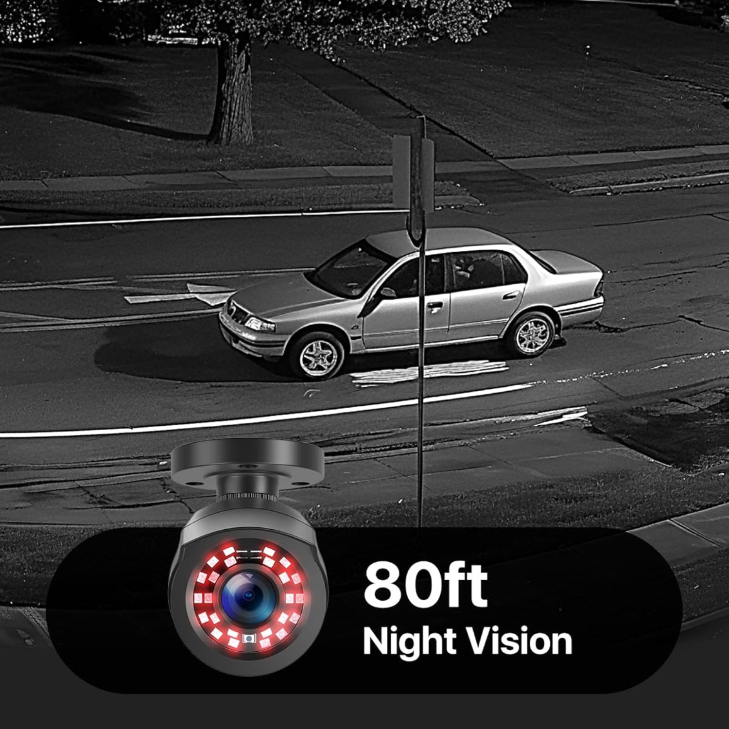 ZOSI 3K Lite security camera system with indoor/outdoor setup, night vision, and AI human and vehicle detection, mounted outdoors.