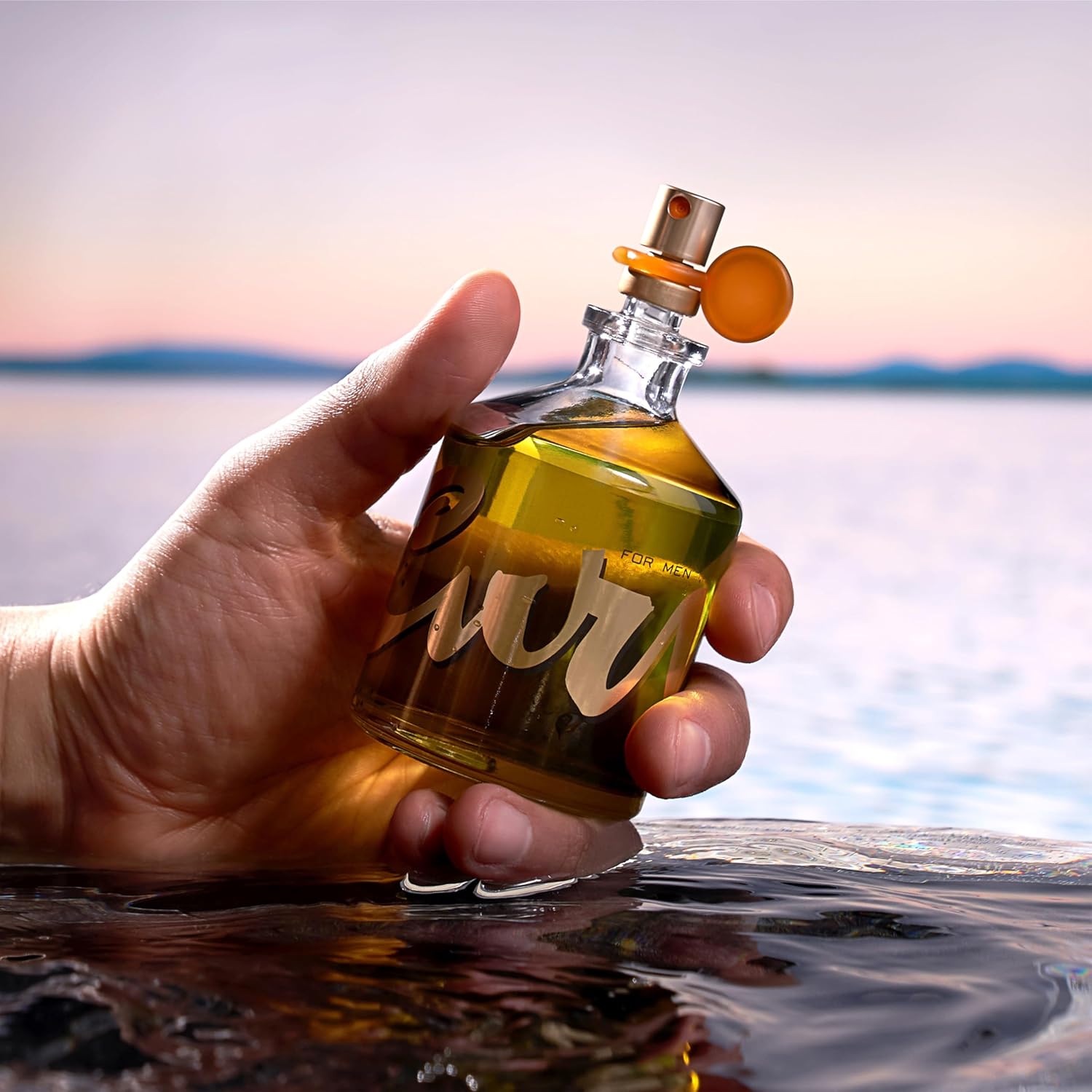 Curve Men's Cologne spray featuring a sleek bottle with spicy wood scent, ideal for day or night, 6.8 fl oz.