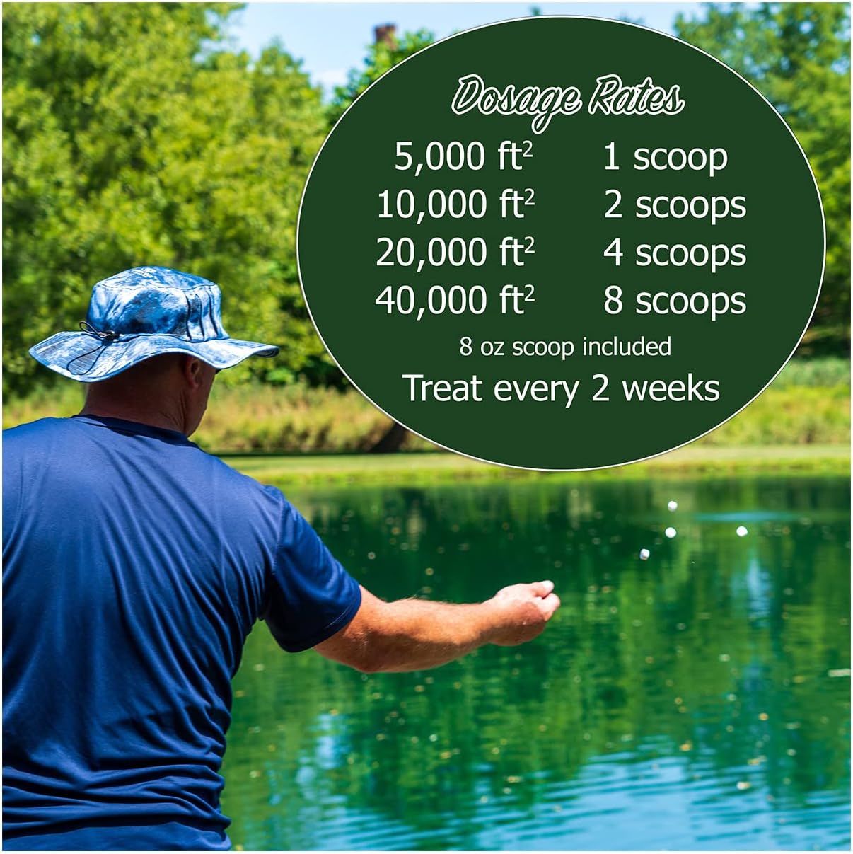 Natural Waterscapes Muck Remover Pellets, 10 lb pond tablets for sludge removal, ideal for treating 2.5 acres of pond water.