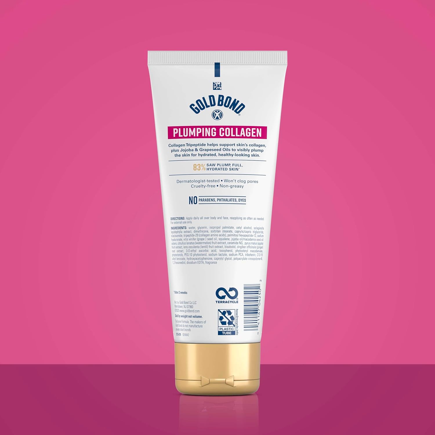 Gold Bond Plumping Collagen Body and Face Serum Lotion, Lightweight Hydrating