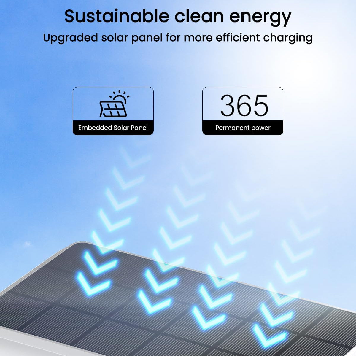 Wireless outdoor solar security camera kit with four 4MP cameras by ARCCTV, showing cameras mounted outdoors in daylight.