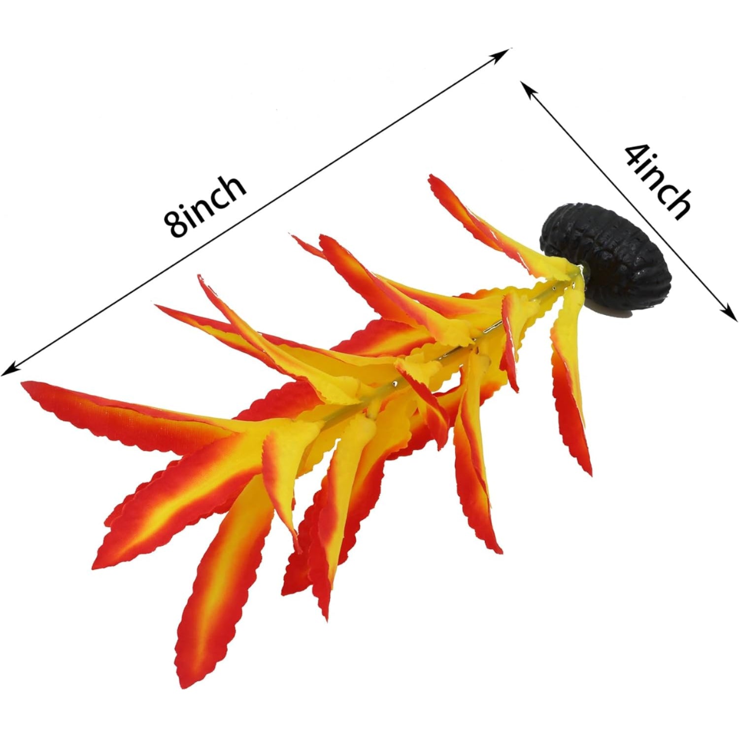 Silk Aquarium Plants for Betta Fish Tank, 2 Pcs 7.8 Inch Small Silk Aquarium Plant