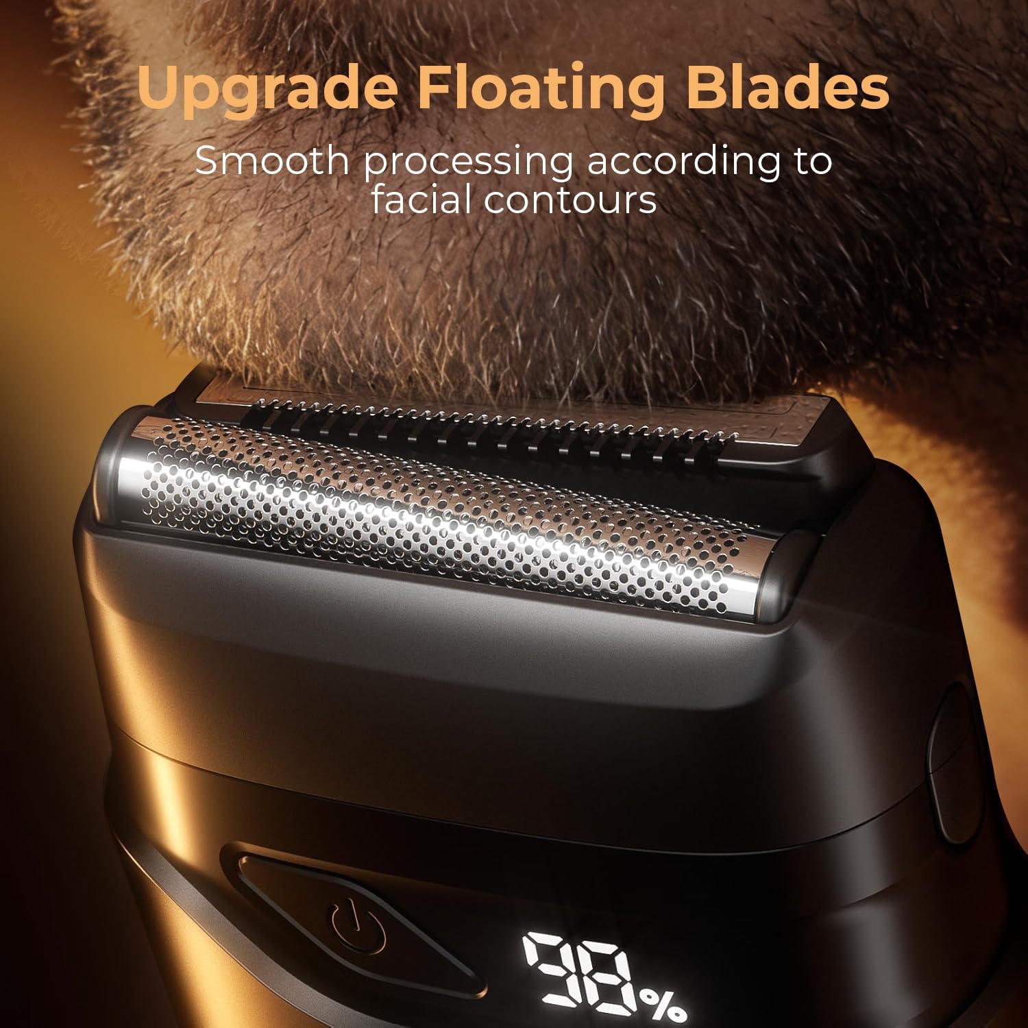 Mbzoey electric foil shaver for men, mini cordless waterproof razor with face blades, ideal for precise shaving.