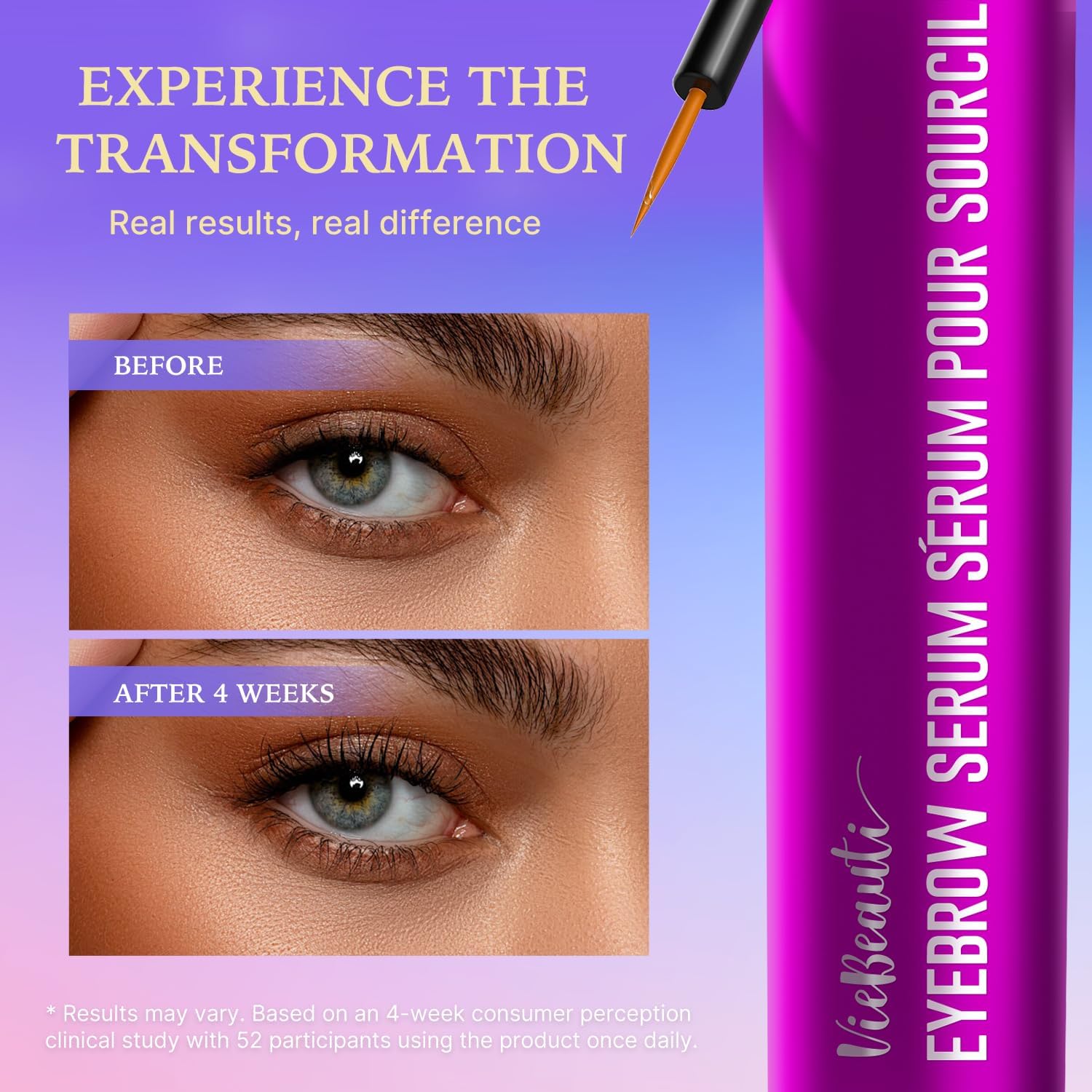VieBeauti Lash Serum for Eyelash Growth: Eyelash Growth Serum with Advanced