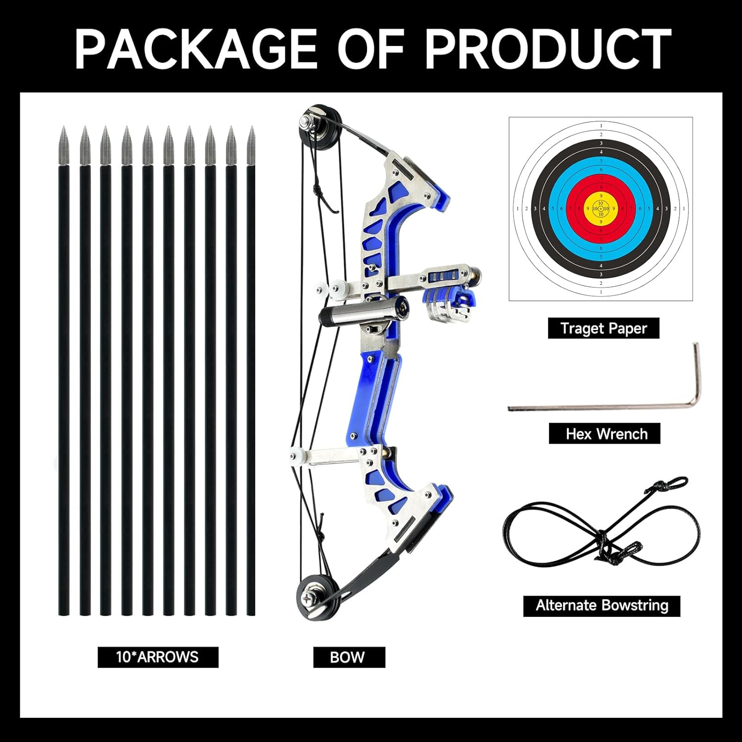 Archery Bow Set Left and Right Hand Compound Bow Hunting Bow Metal Material