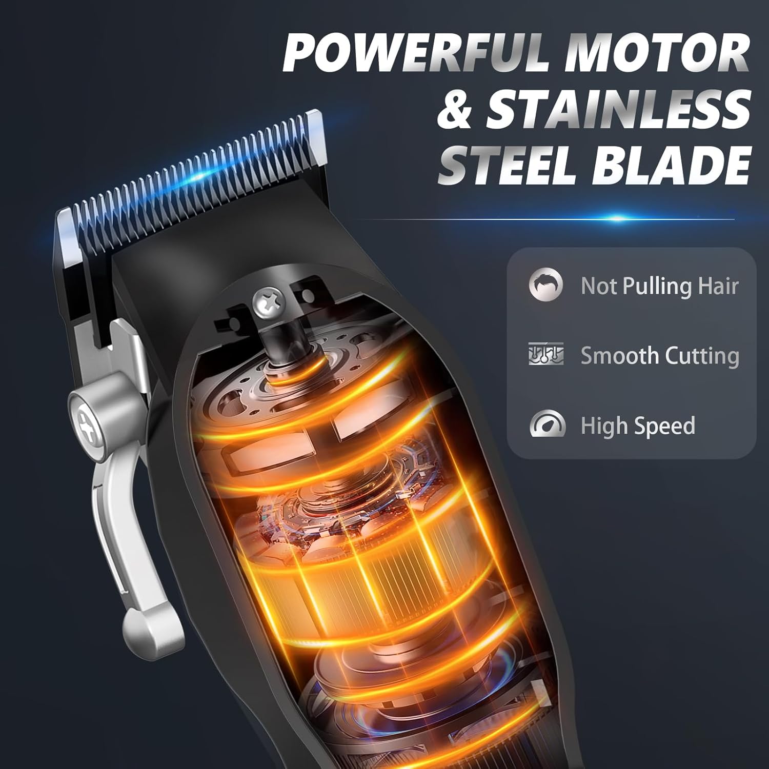 Ufree professional hair clippers and trimmers set for men, showing various attachments and blades for grooming.