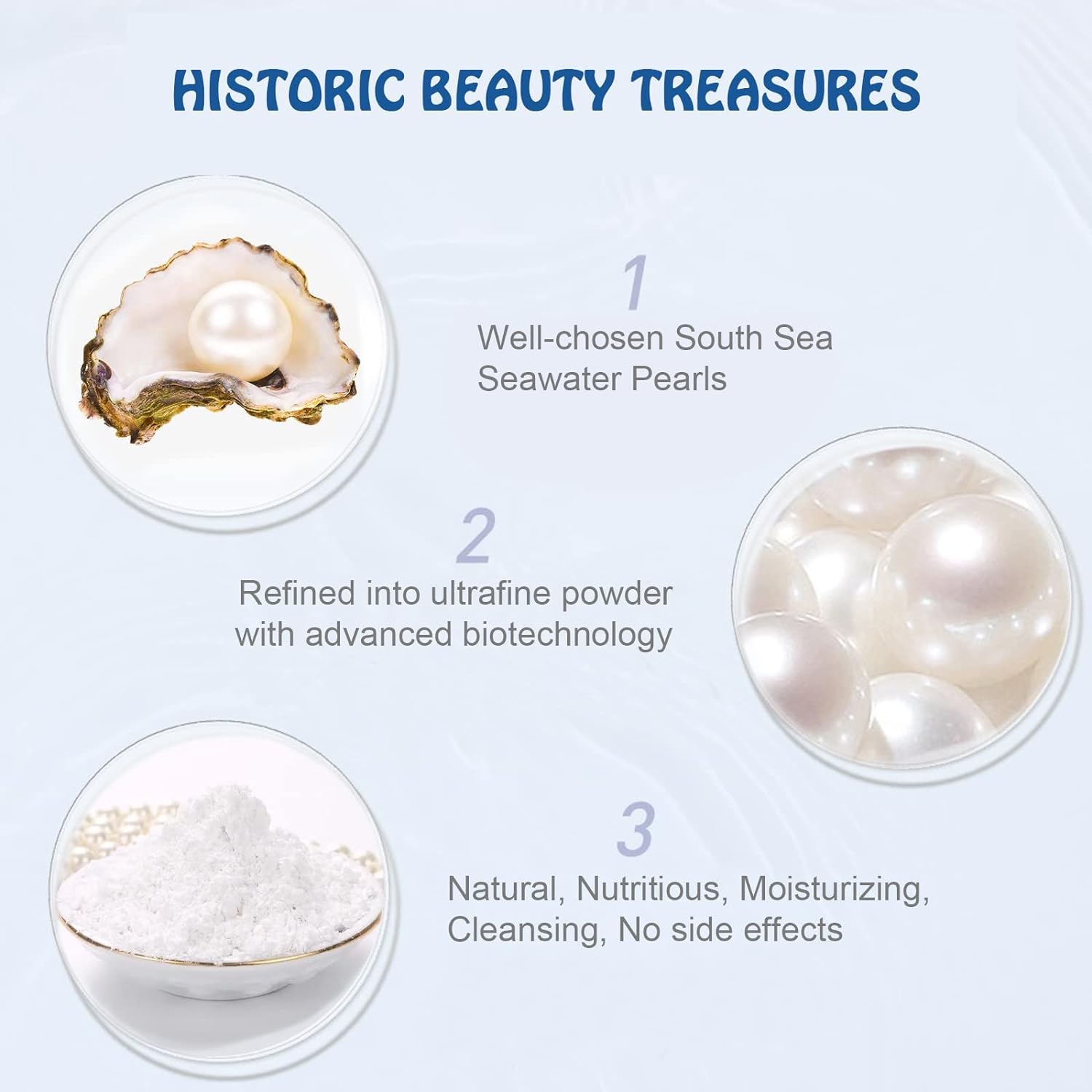 Pearl Powder Remove Spots and Acnes and Detoxifying, Making Face Mask, 200g