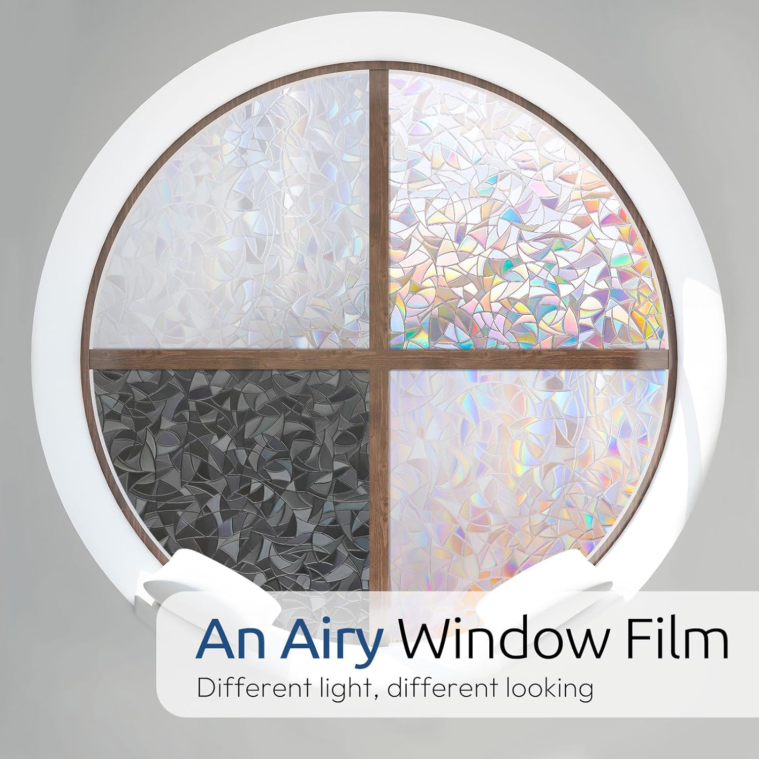 rabbitgoo Window Privacy Film Rainbow Film Decorative Window Sticker