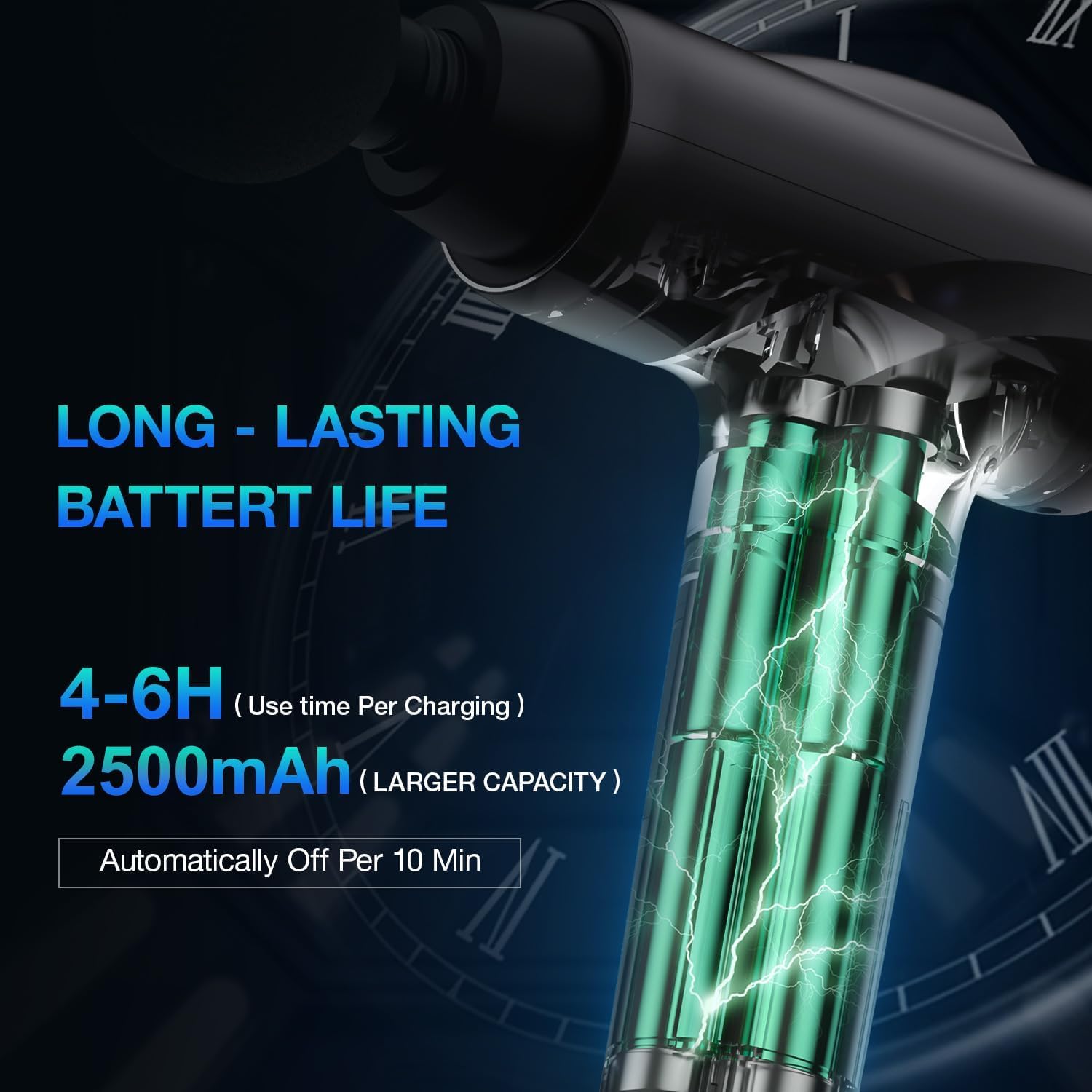 Massage Gun Deep Tissue, Handheld Electric Muscle Massager, High Intensity