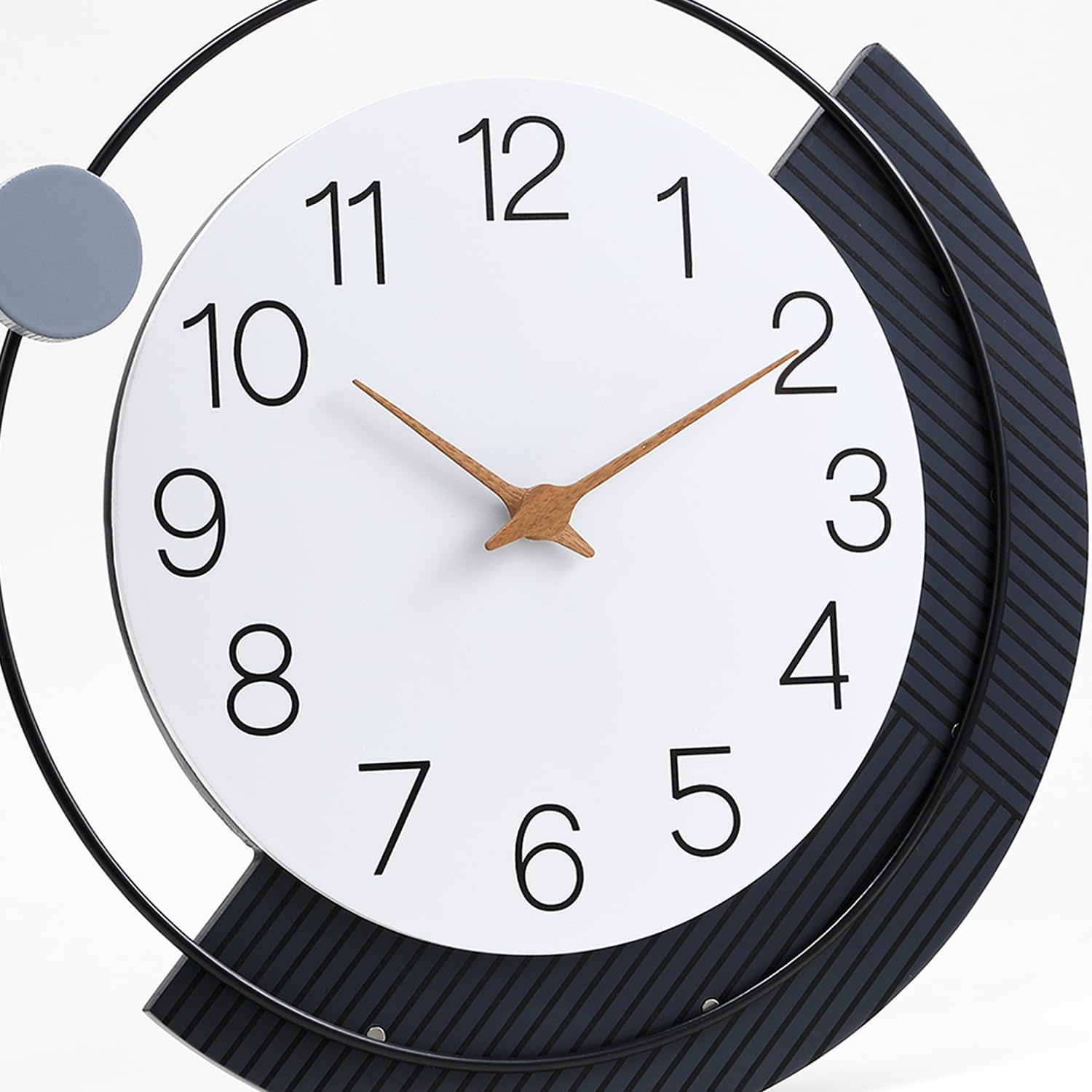 Dankeit decorative wall clock with silent quartz movement, large round design, battery operated, ideal for modern home decor