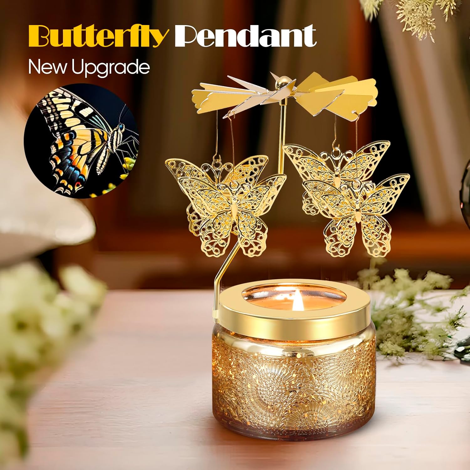 Curimama butterfly candle gift for women and grandma, ideal birthday present with decorative butterfly design
