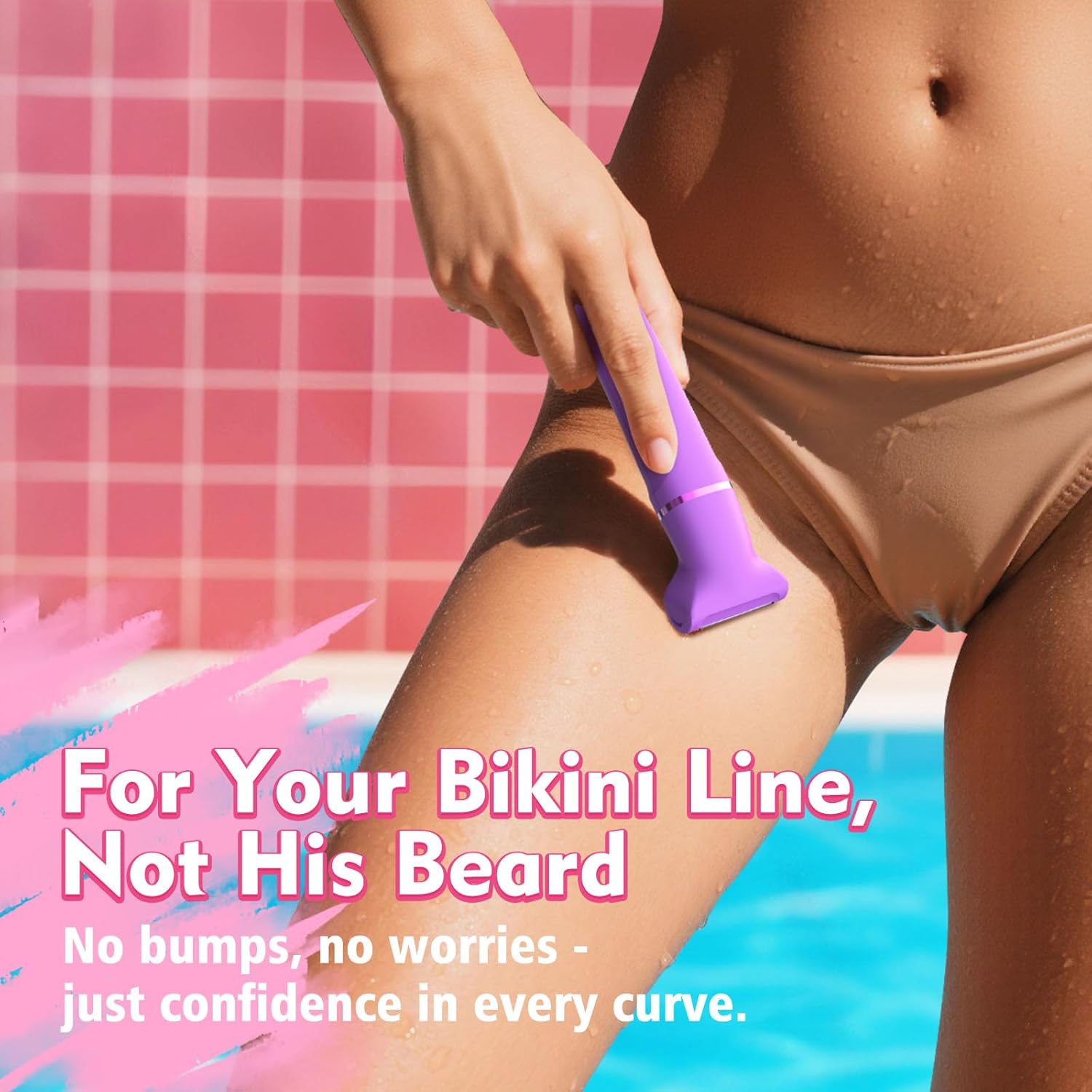 Risina cordless electric shaver for women, Dermave bikini trimmer with a sleek design, suitable for lady's beauty grooming.