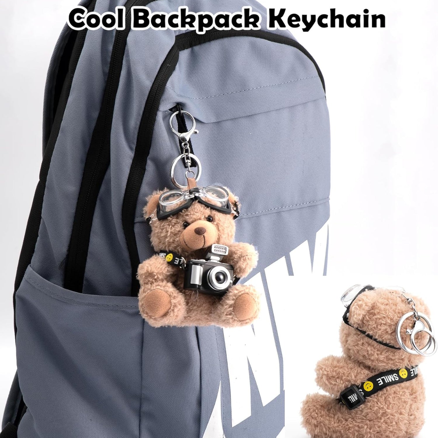 Cute Key Chain Plush Bear Bag Charm Teddy Bear Keychain Gift For Handbag,Purse