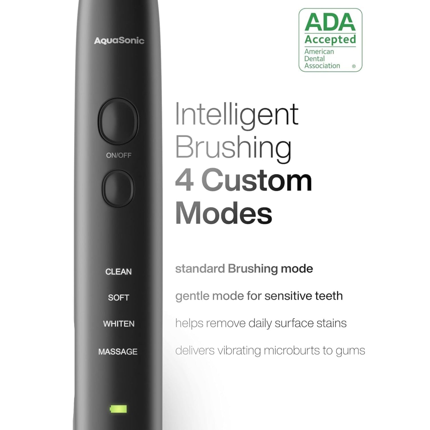 Aquasonic Black Series Ultra Whitening Toothbrush – ADA Accepted Electric Toothbrush
