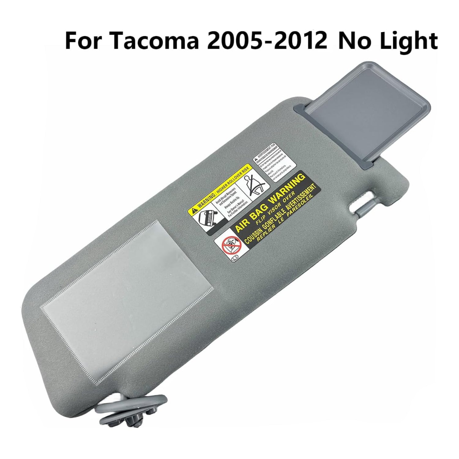 Pair of GlymXia sun visors with clips for 2005-2015 Toyota Tacoma, showing the driver and passenger side visors with clip attachments.