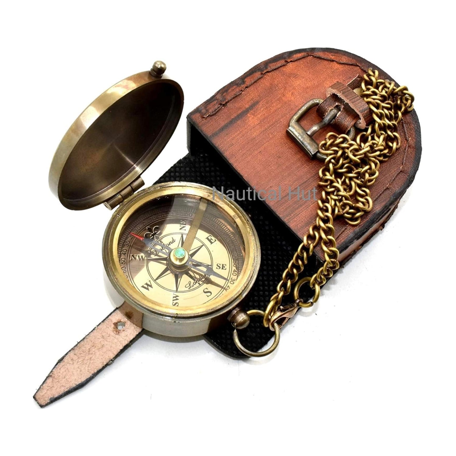 Military Compass for Hiking and Survival- Waterproof Brass Nautical Pocket Compass