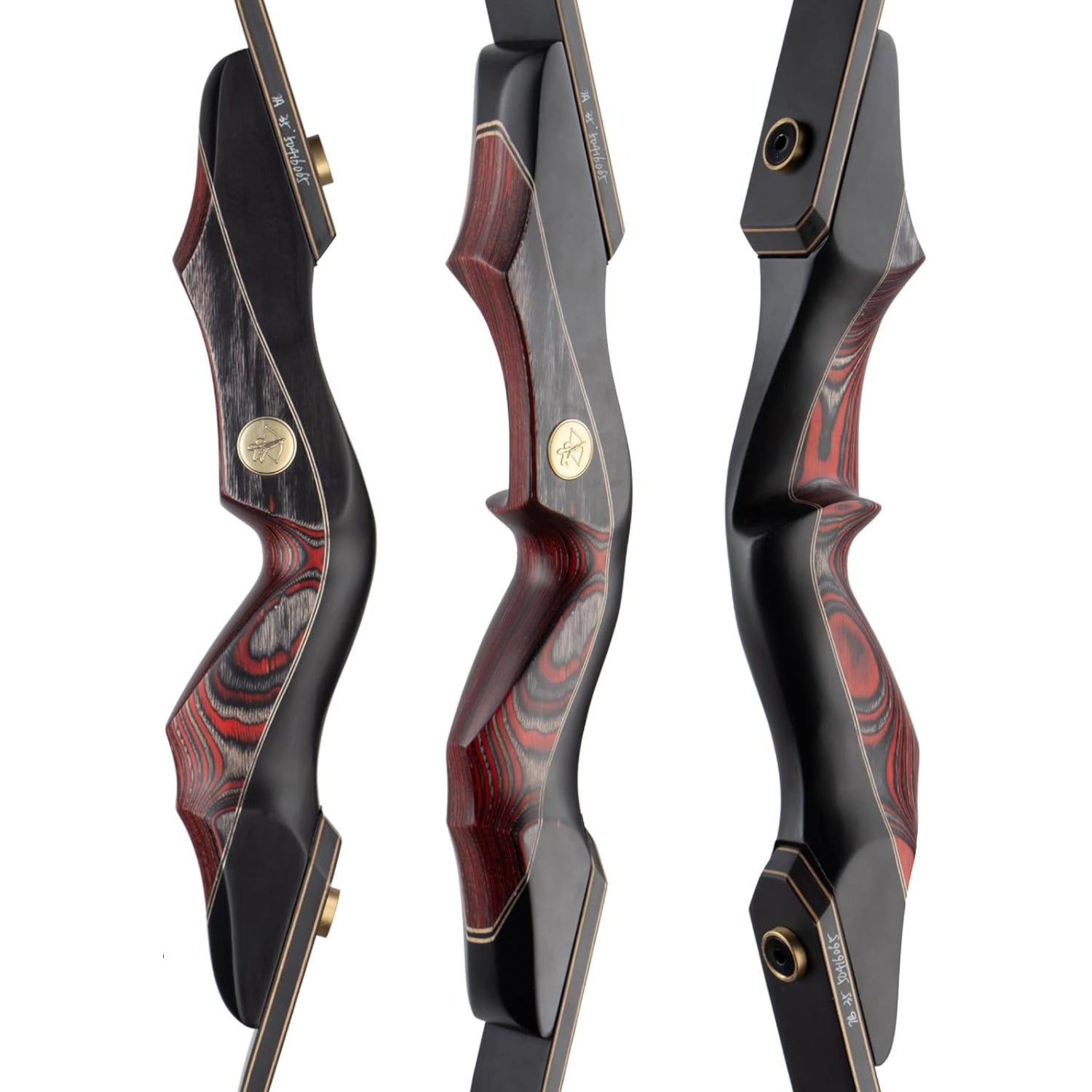 GQT professional recurve bow and arrow set for adults and youth, featuring a wooden bow, arrows, and protective accessories.