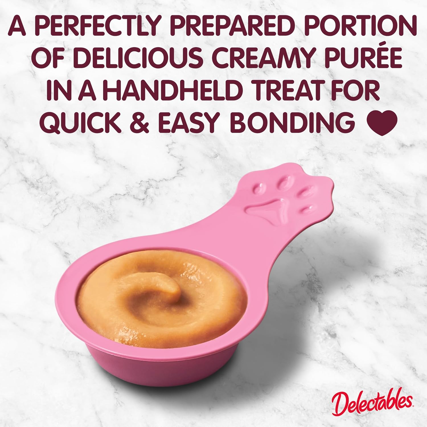 Delectables Lickable Spoon wet cat treats in a pack of 20, featuring real chicken and salmon for cats.