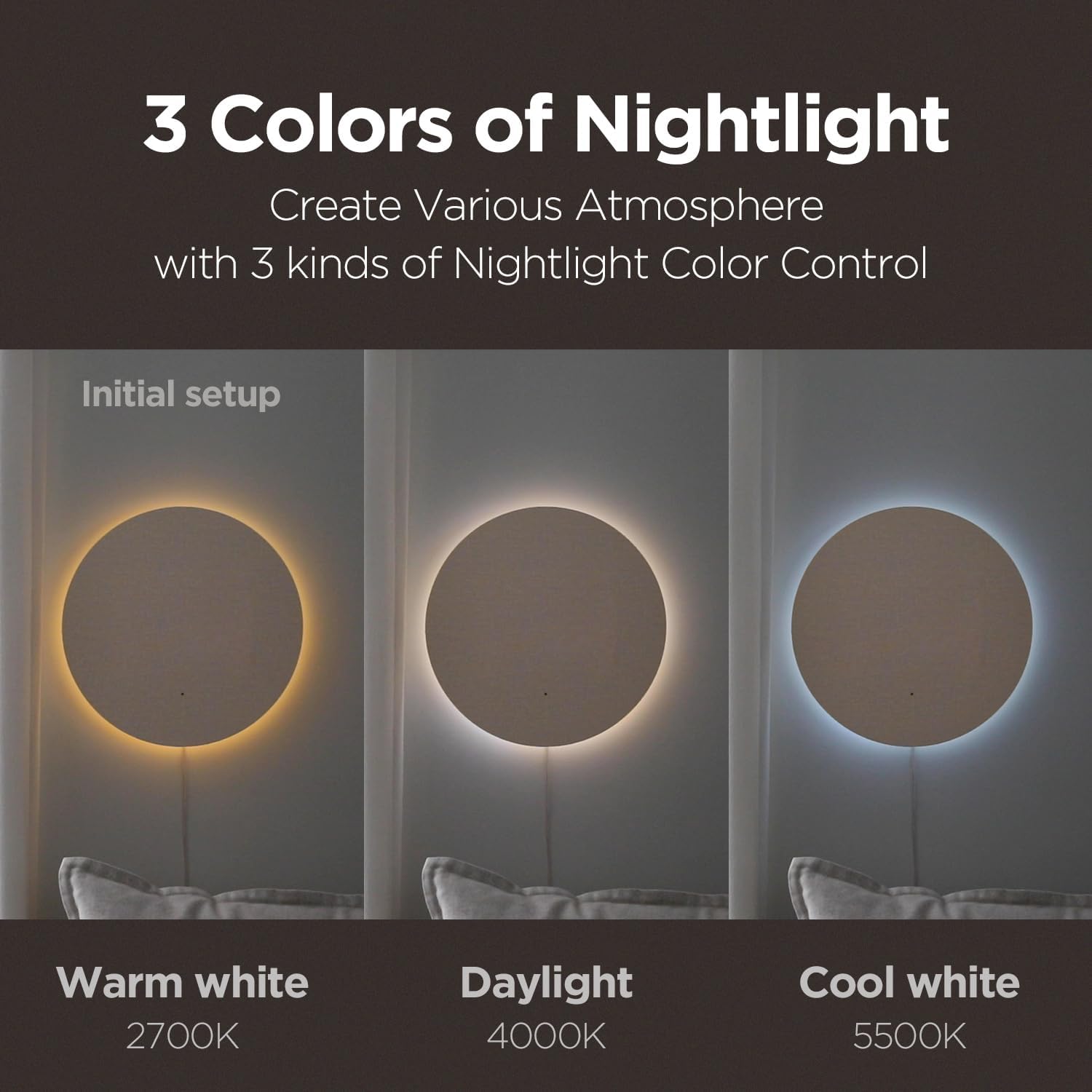 mooas Full Moon LED silent wooden digital wall clock with remote control, showcasing the moon design and sleek wooden frame