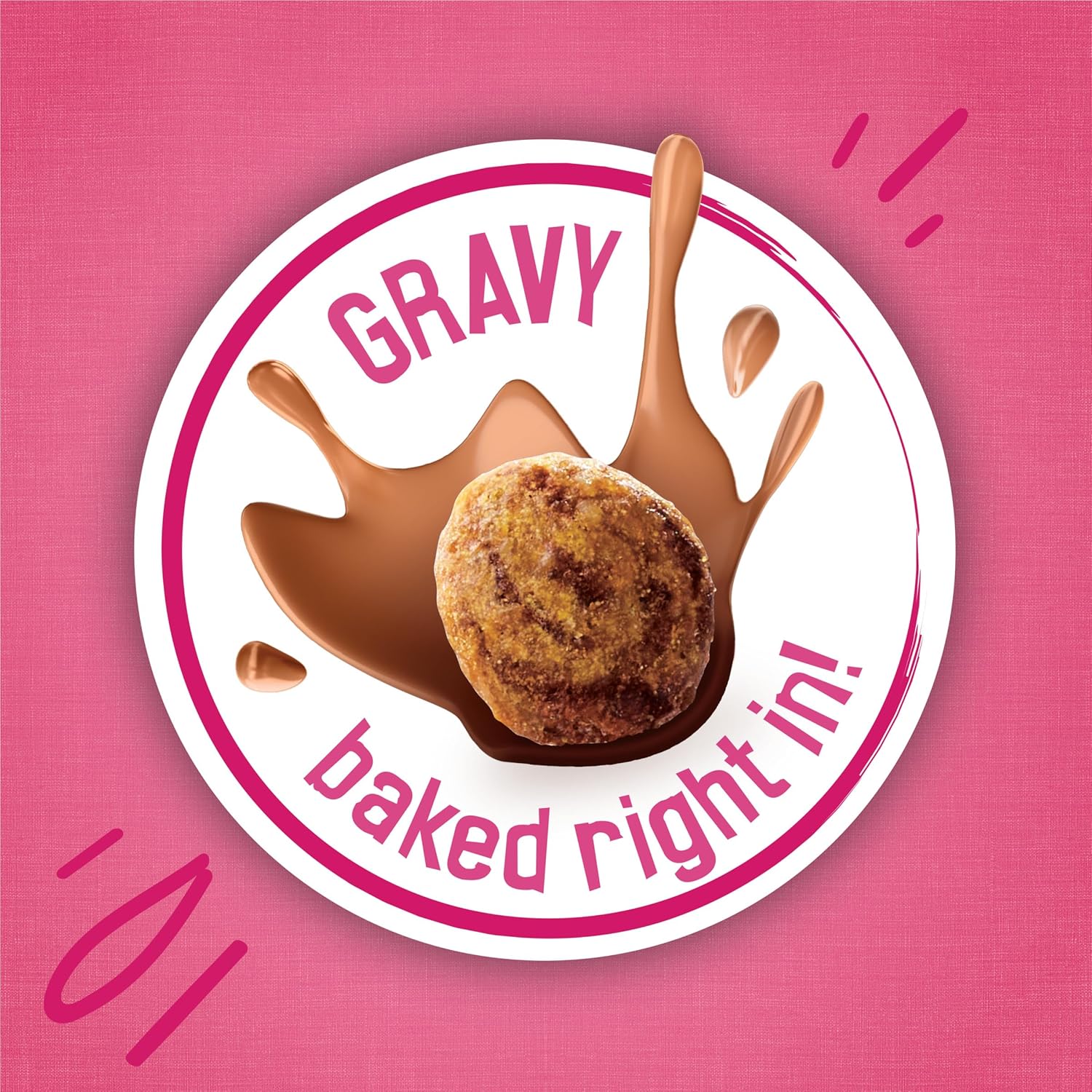 Cans of Purina Friskies Gravy Swirlers with chicken, salmon, and gravy flavors, featuring colorful packaging and product details.