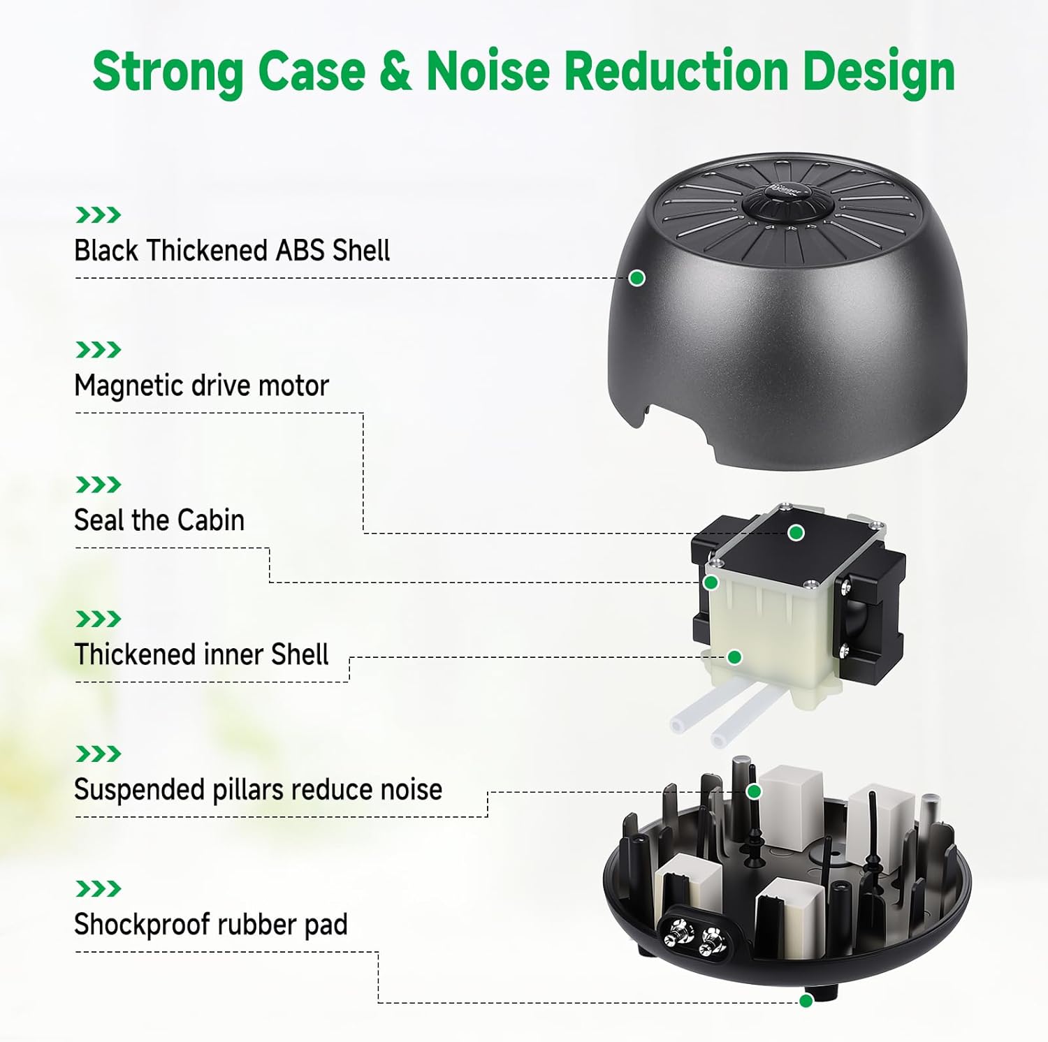 hygger Quiet Adjustable Aquarium Air Pump, 5W/8W Dual Output Fish Tank