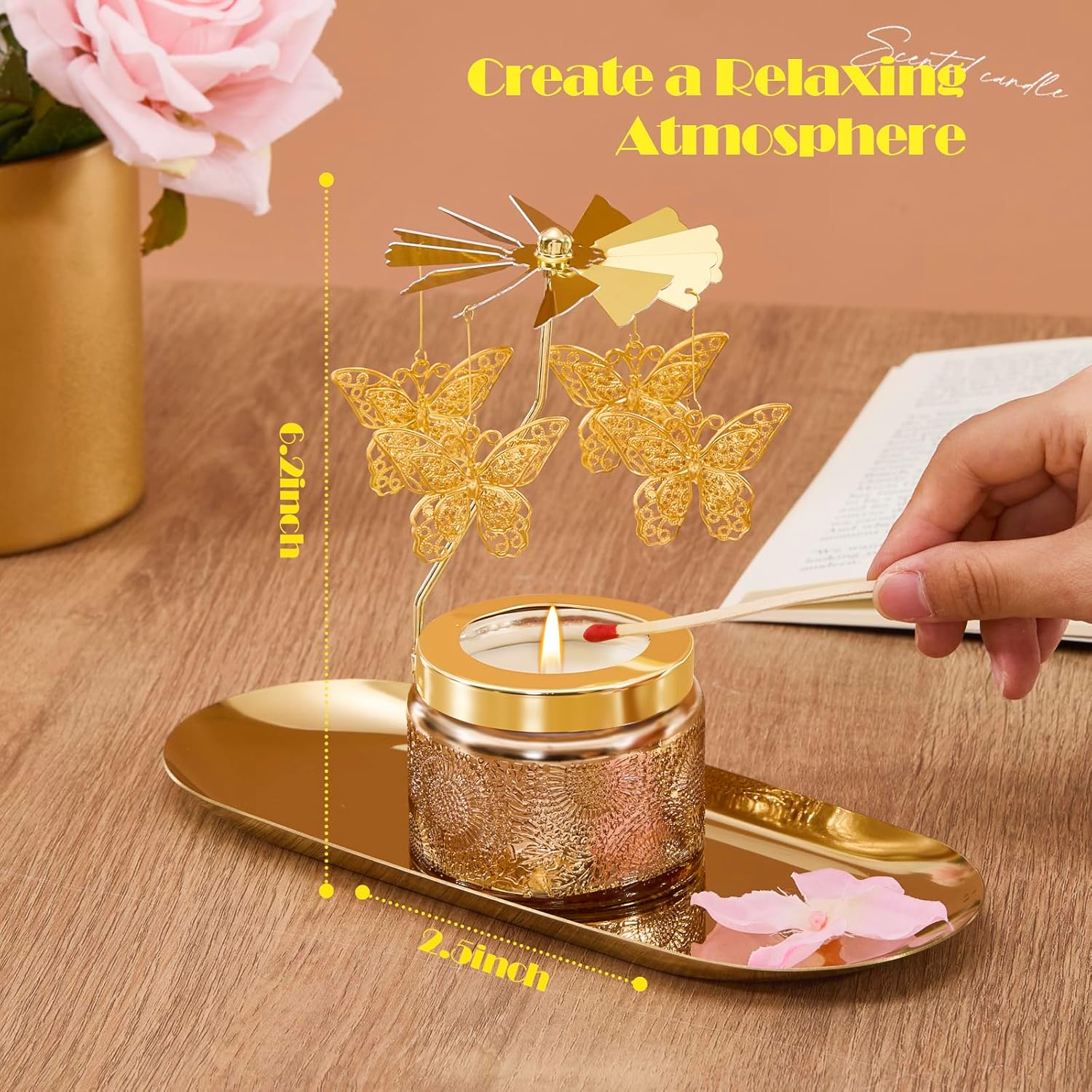 Curimama butterfly-shaped candle gift for women, featuring elegant design suitable for grandma or birthday celebrations