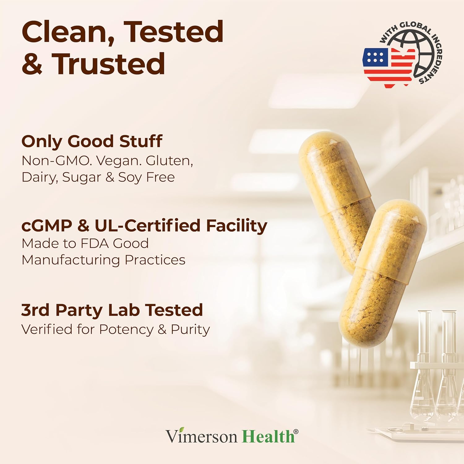 Vimerson Health turmeric supplement with Boswellia Serrata capsules for daily joint health support, displayed in a clear bottle.