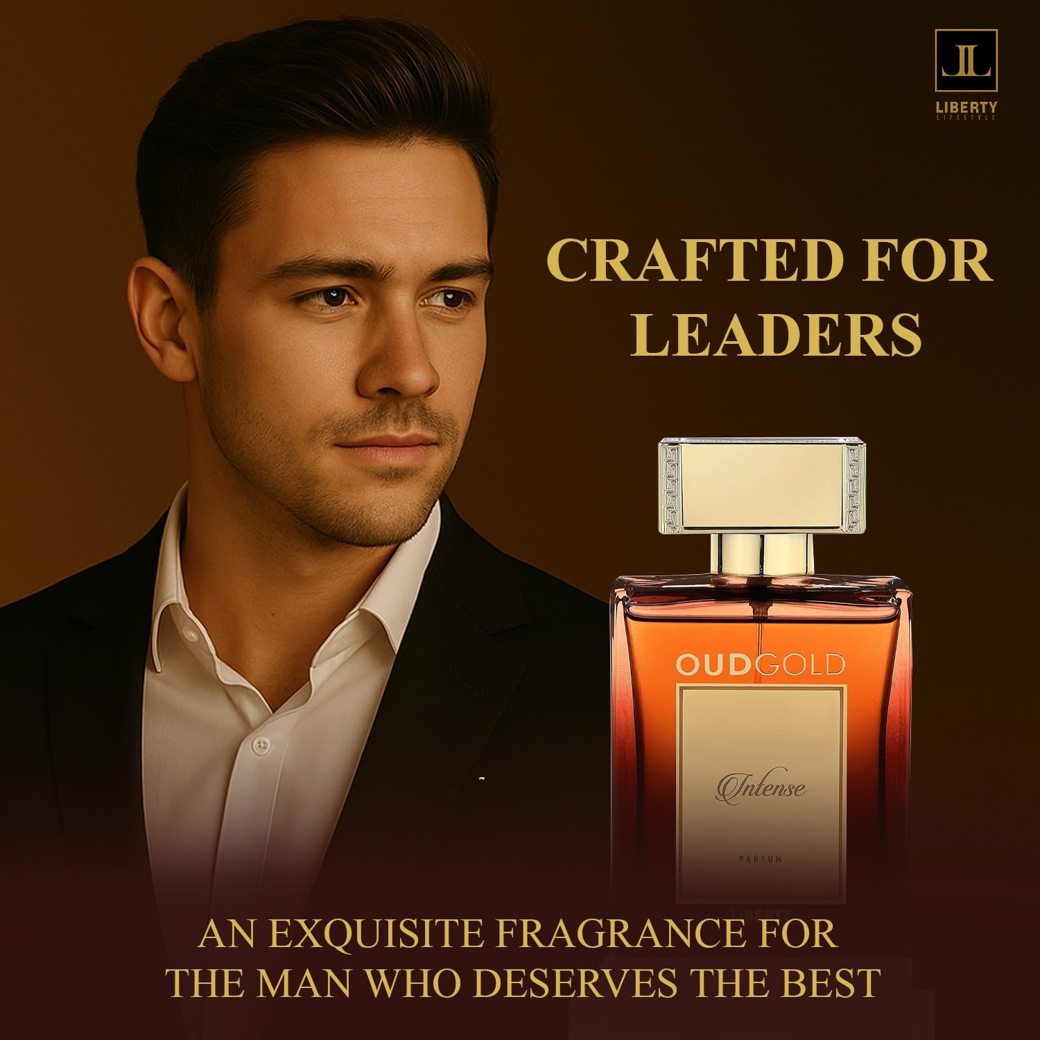 Liberty Luxury OudGold Intense French Parfum for Men – Woody Fragrance