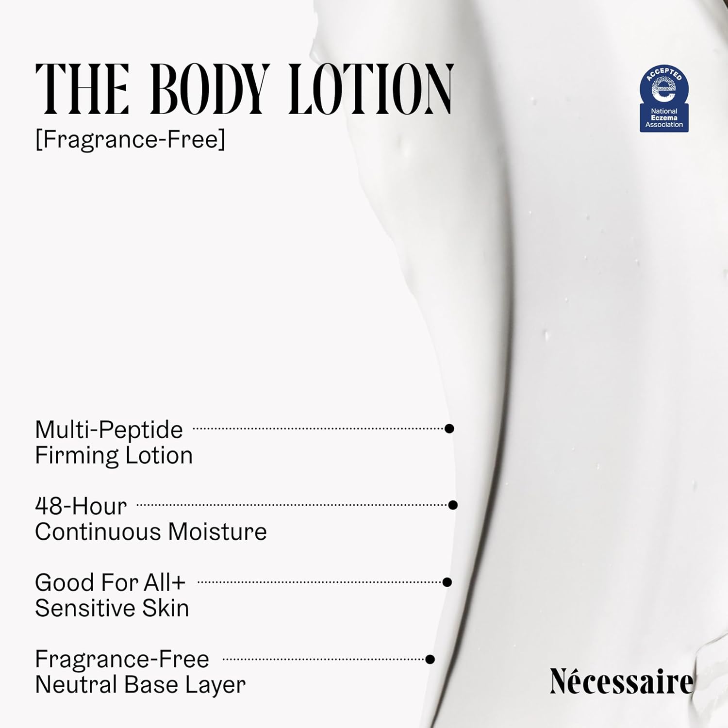 Nécessaire The Body Lotion Fragrance-Free - Multi-Peptide Moisturizer - Firming