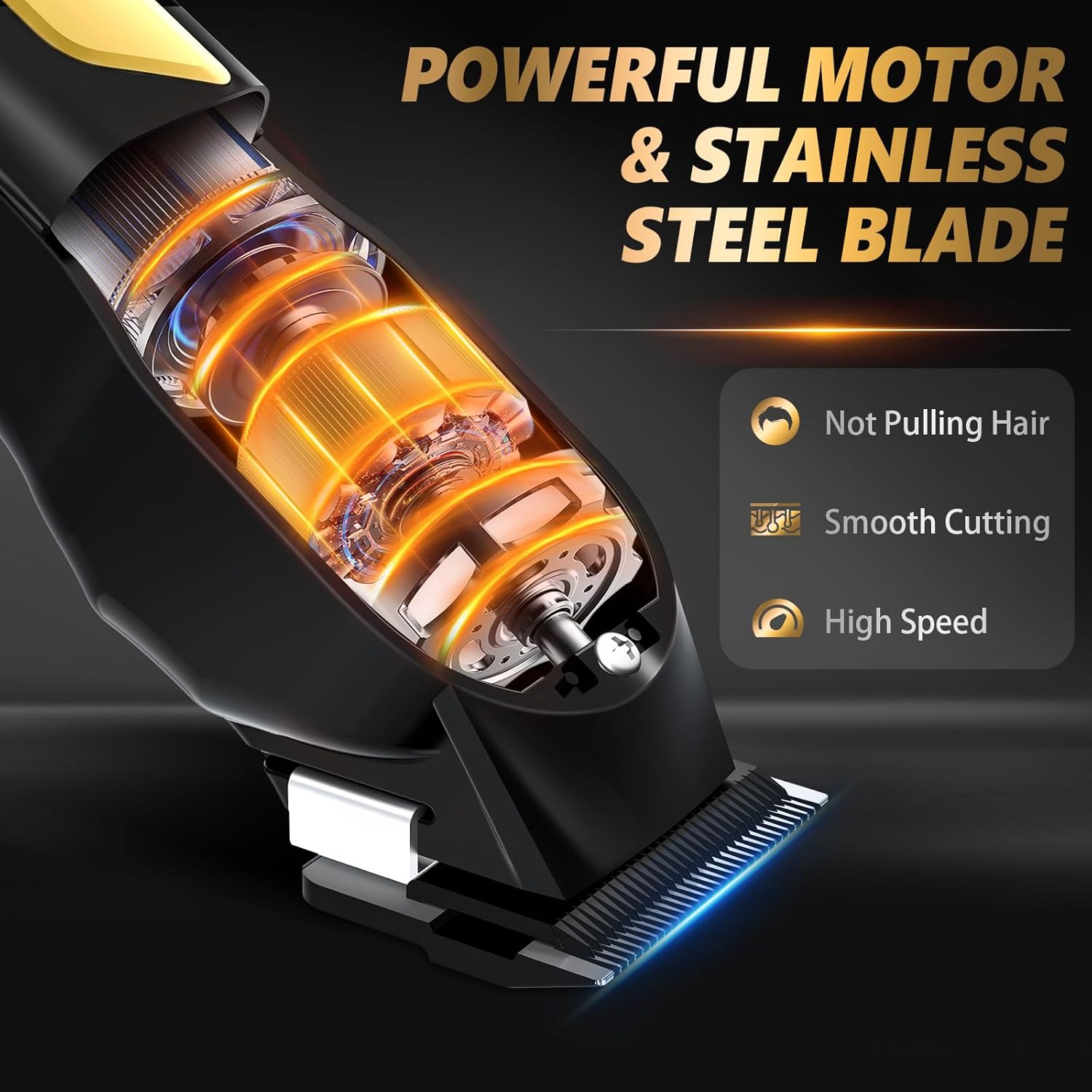 Ufree professional cordless hair clippers and trimmers set for men, featuring sleek design and multiple attachments for grooming.