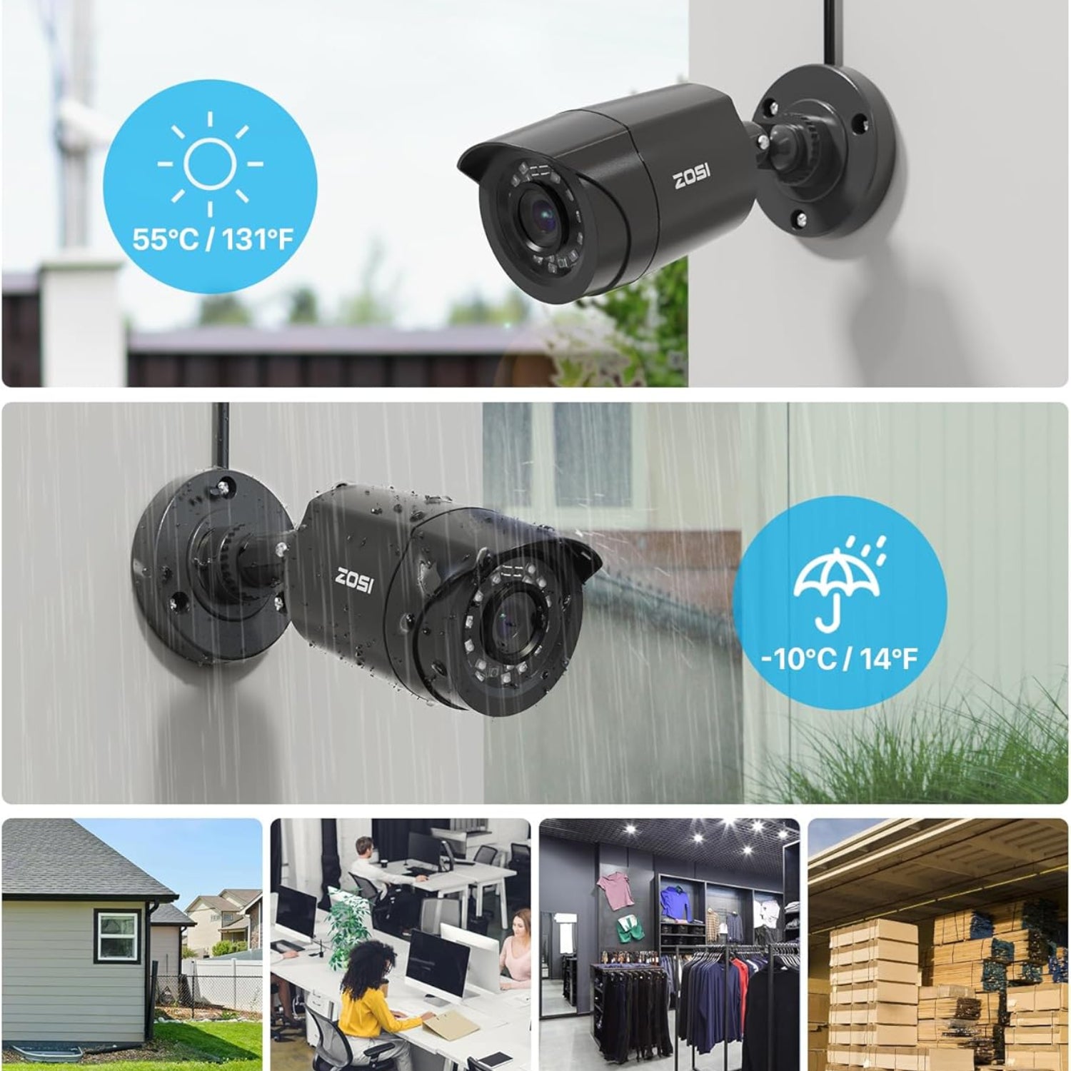 ZOSI 3K Lite security camera system with indoor/outdoor cameras, AI human and vehicle detection, night vision capabilities