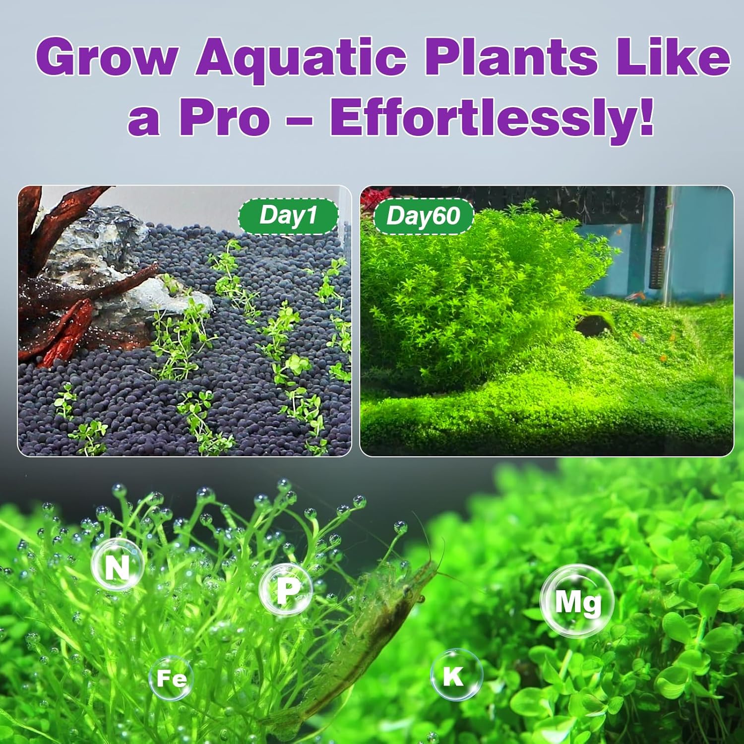 Hygger CO2 aquarium soil water grass mud for fish tanks, enriched aquatic substrate for healthy plant growth in fish tanks.